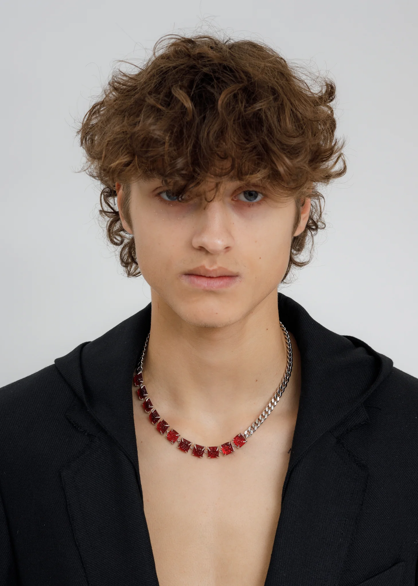 Silver And Red Candy Necklace - Image 2