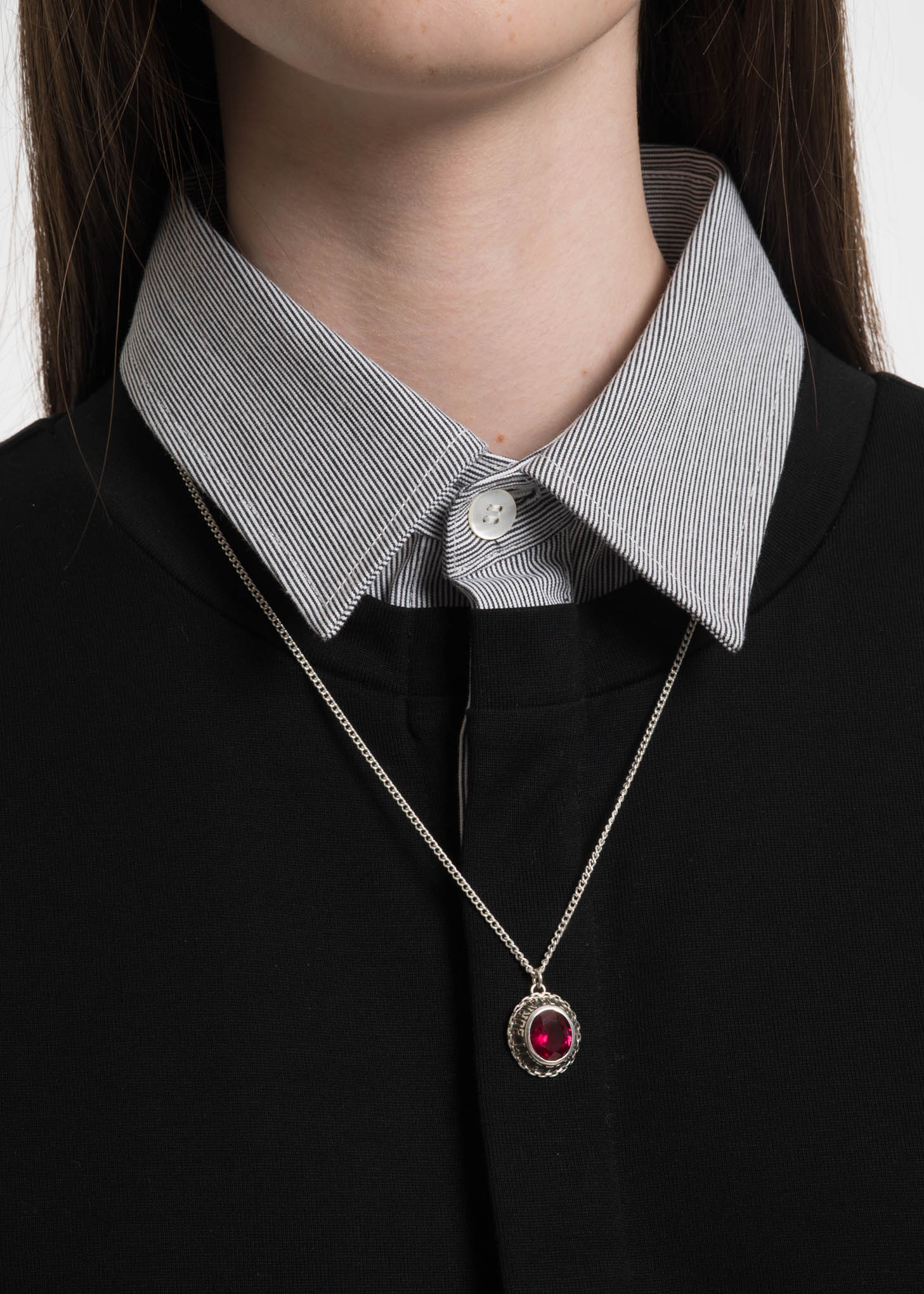 Silver and Red Class Pendent