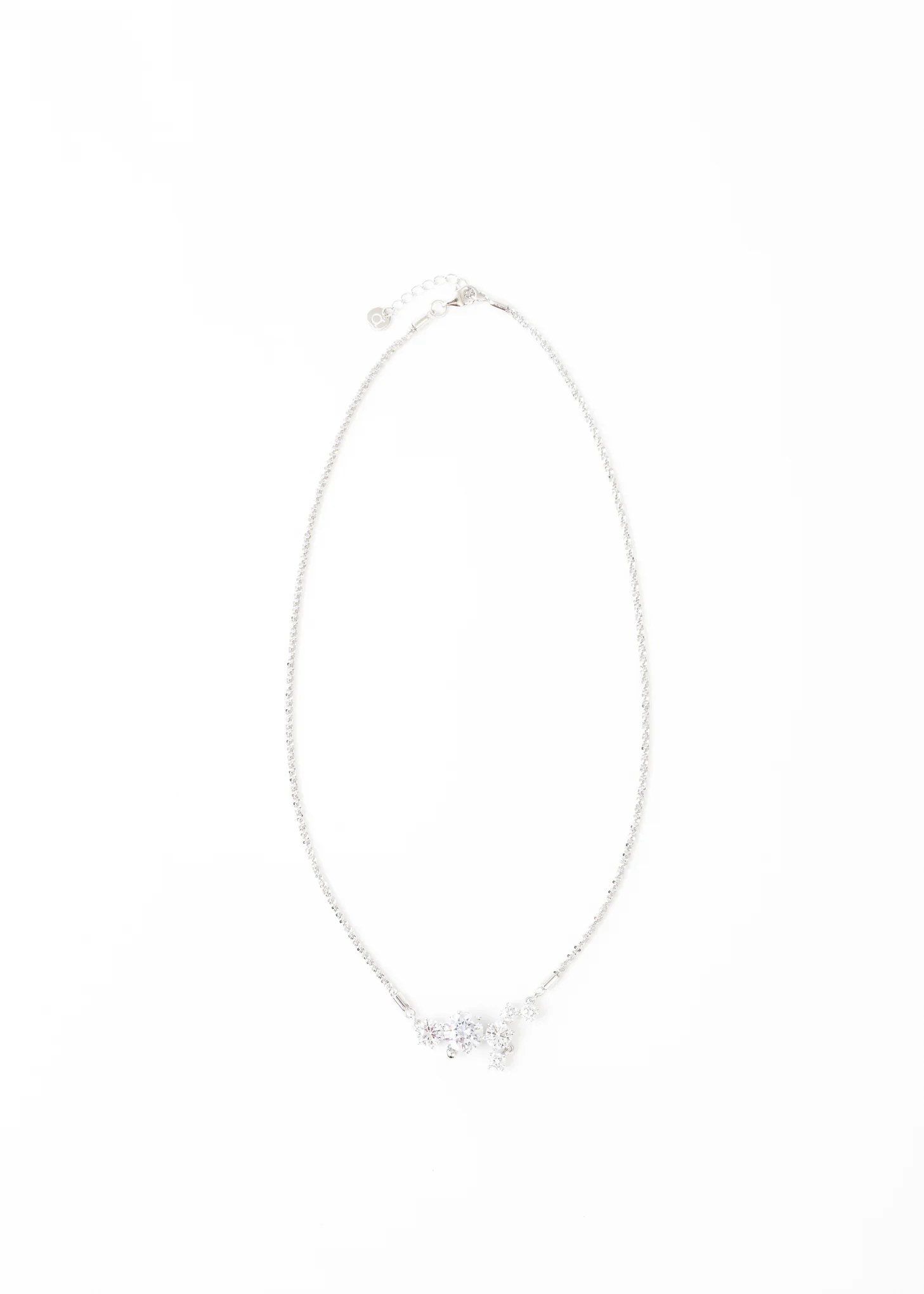 Silver And Rhinestone Fireworks Necklace - Image 4