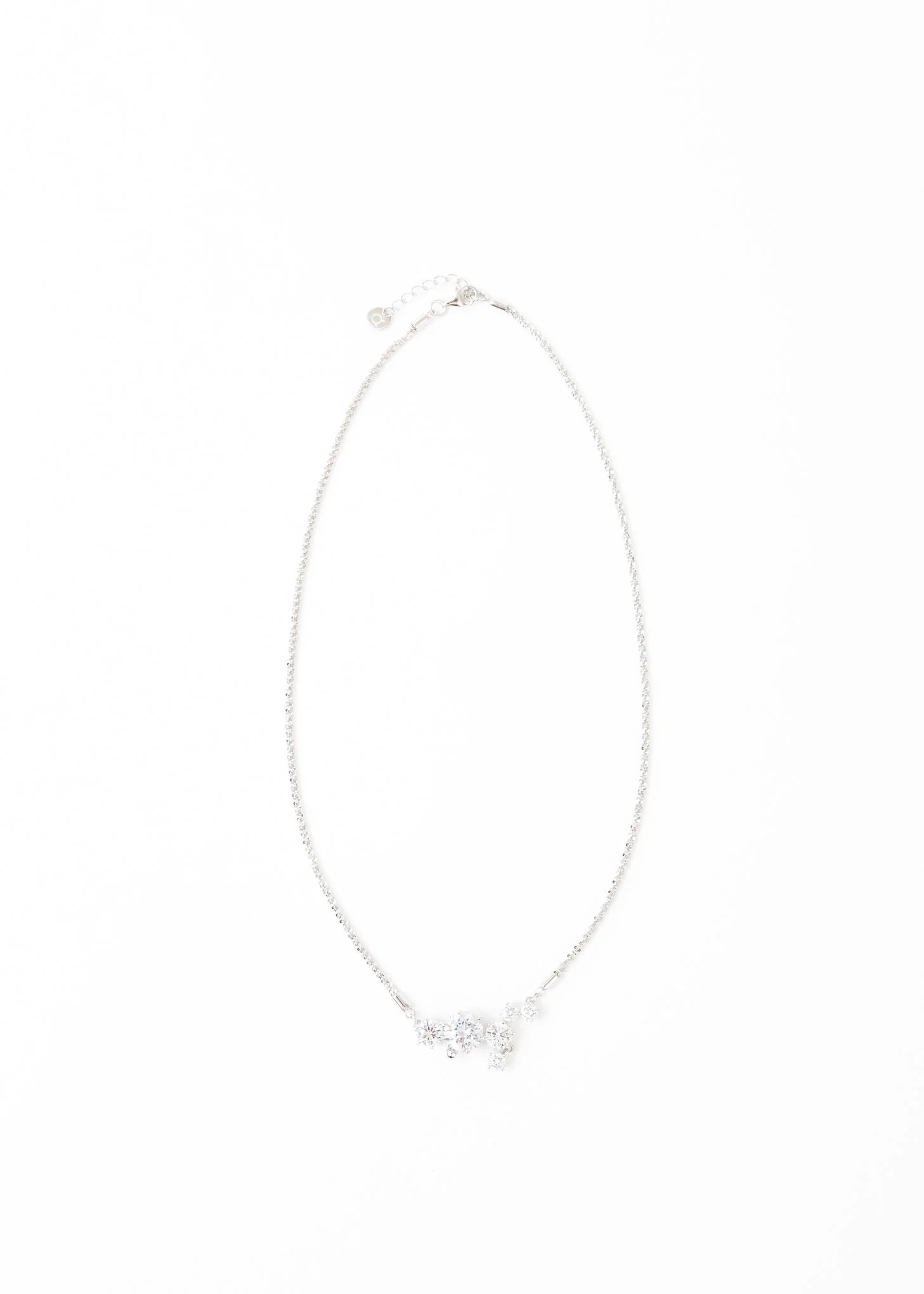 Silver And Rhinestone Fireworks Necklace - Image 4