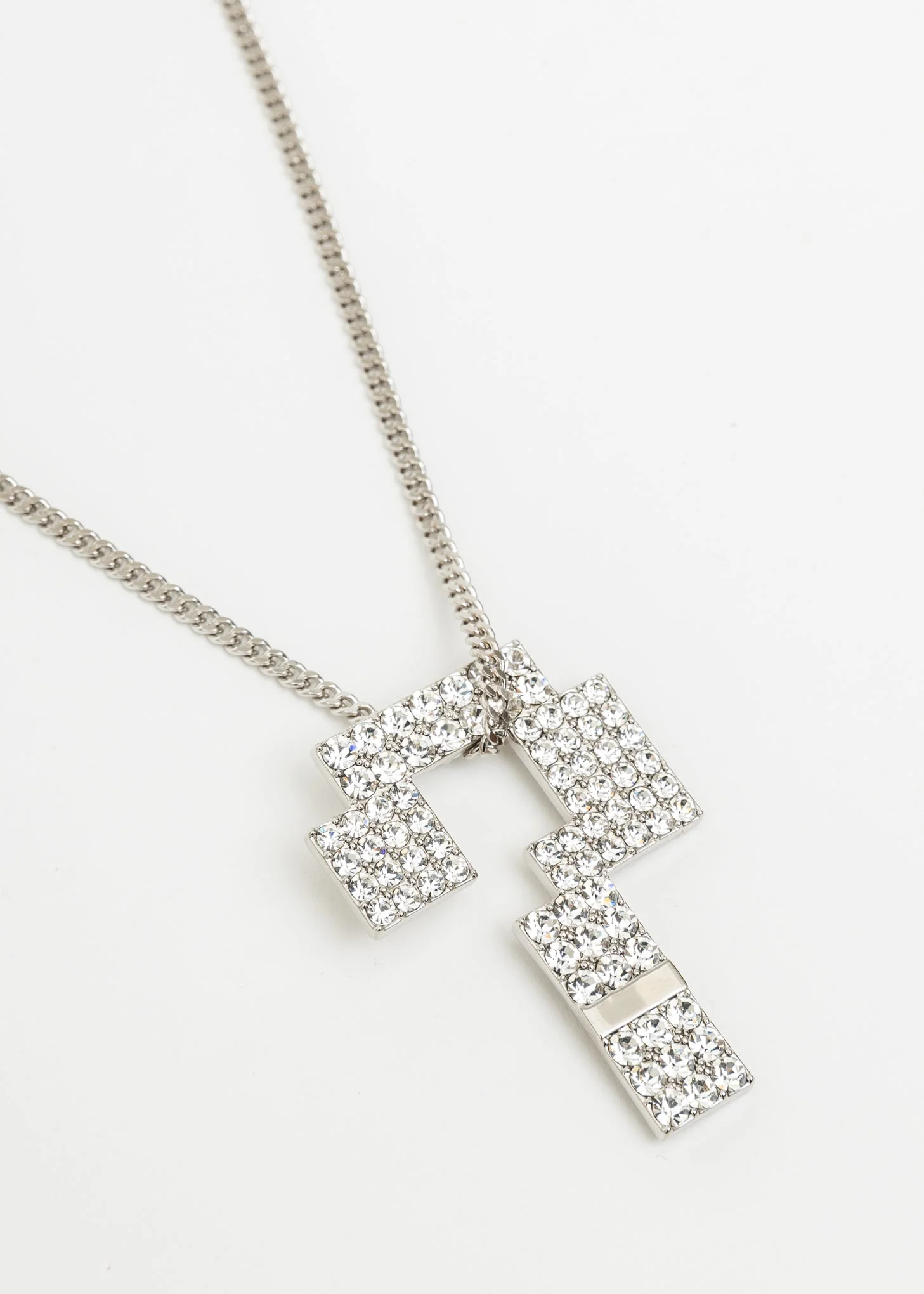 Silver And Rhinestone ? Necklace - Image 4