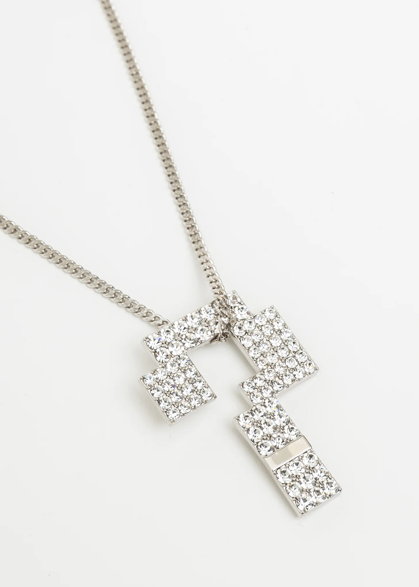 Silver And Rhinestone ? Necklace - Image 4