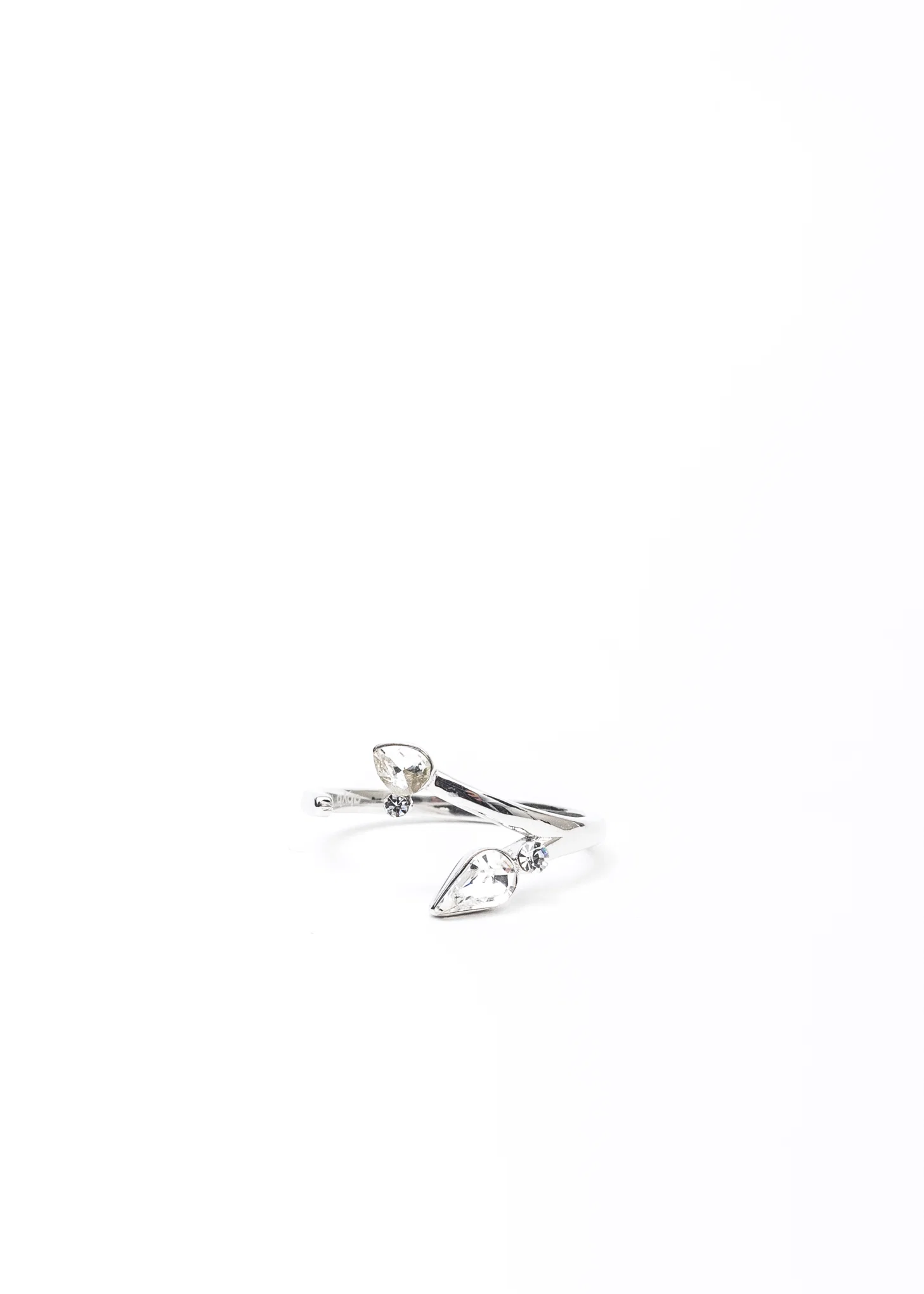 Silver And Rhinestone Wing/Butterfly Ring Set - Image 5
