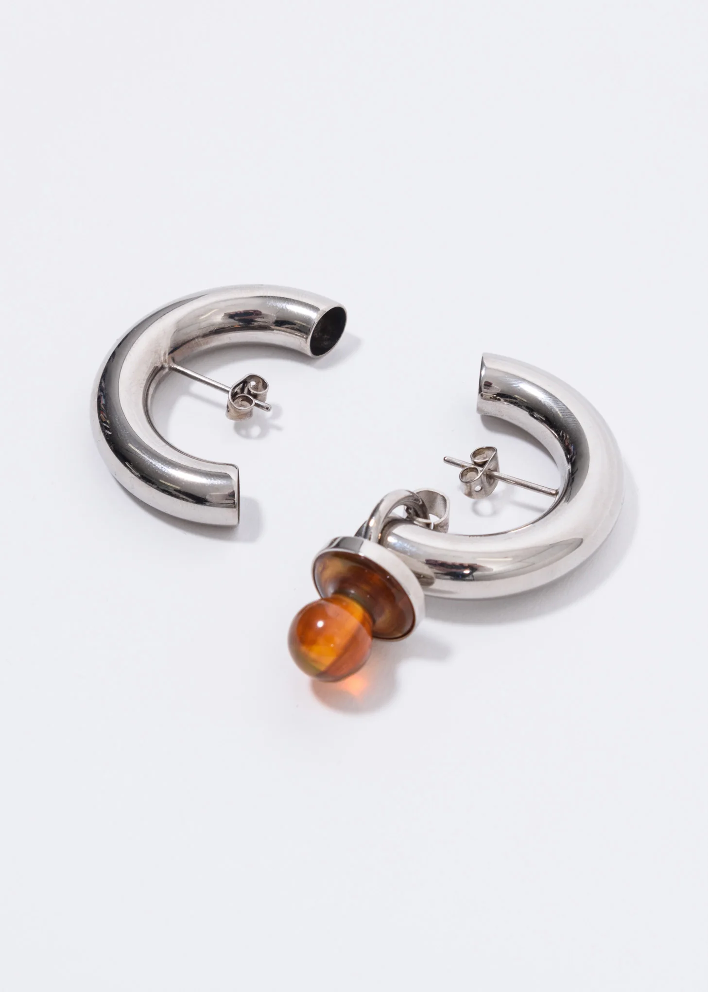 Silver And Stone Small Dummy Earring - Image 3
