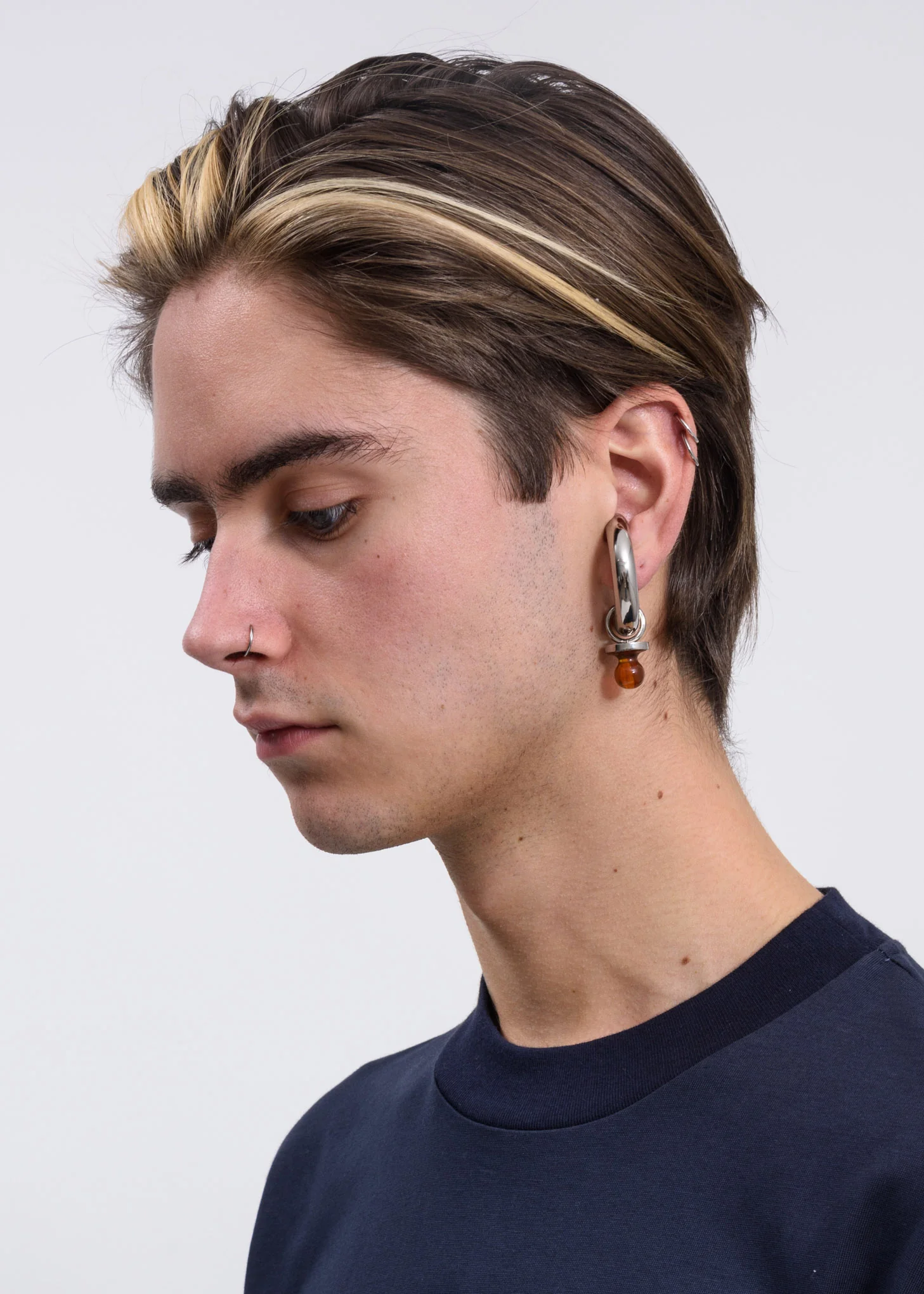 Silver And Stone Small Dummy Earring - Image 7