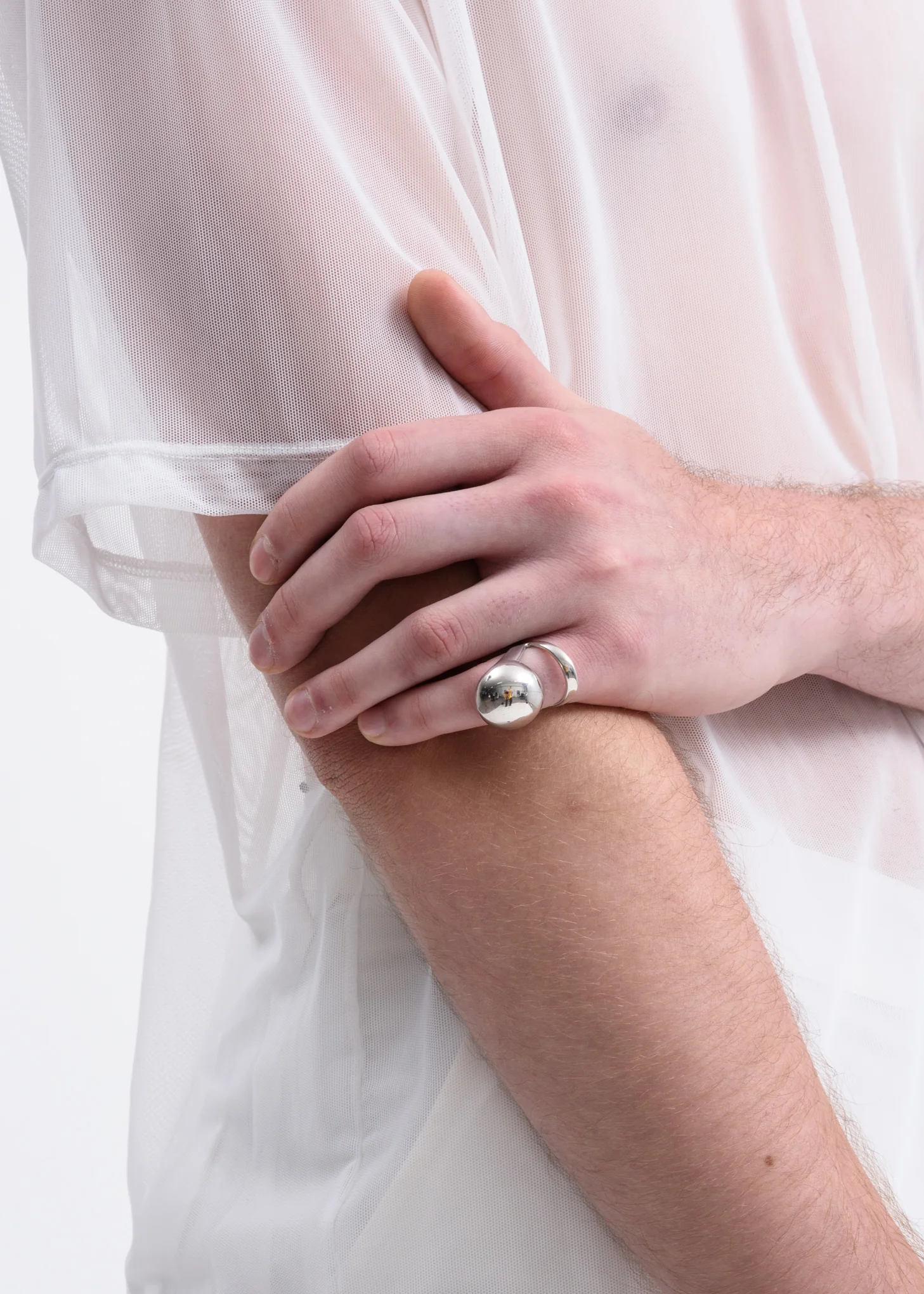 Silver Armadillo Joint Ring - Image 2