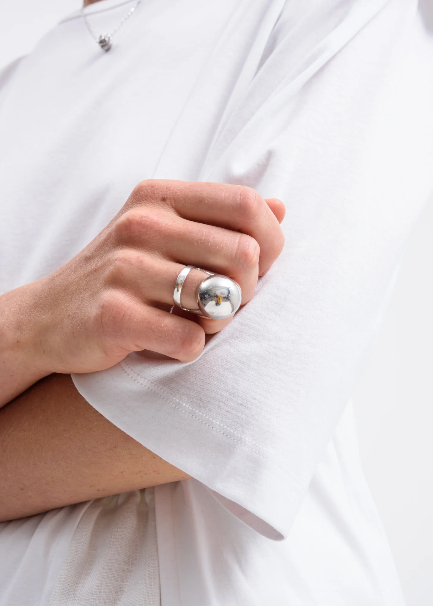Silver Armadillo Joint Ring - Image 3