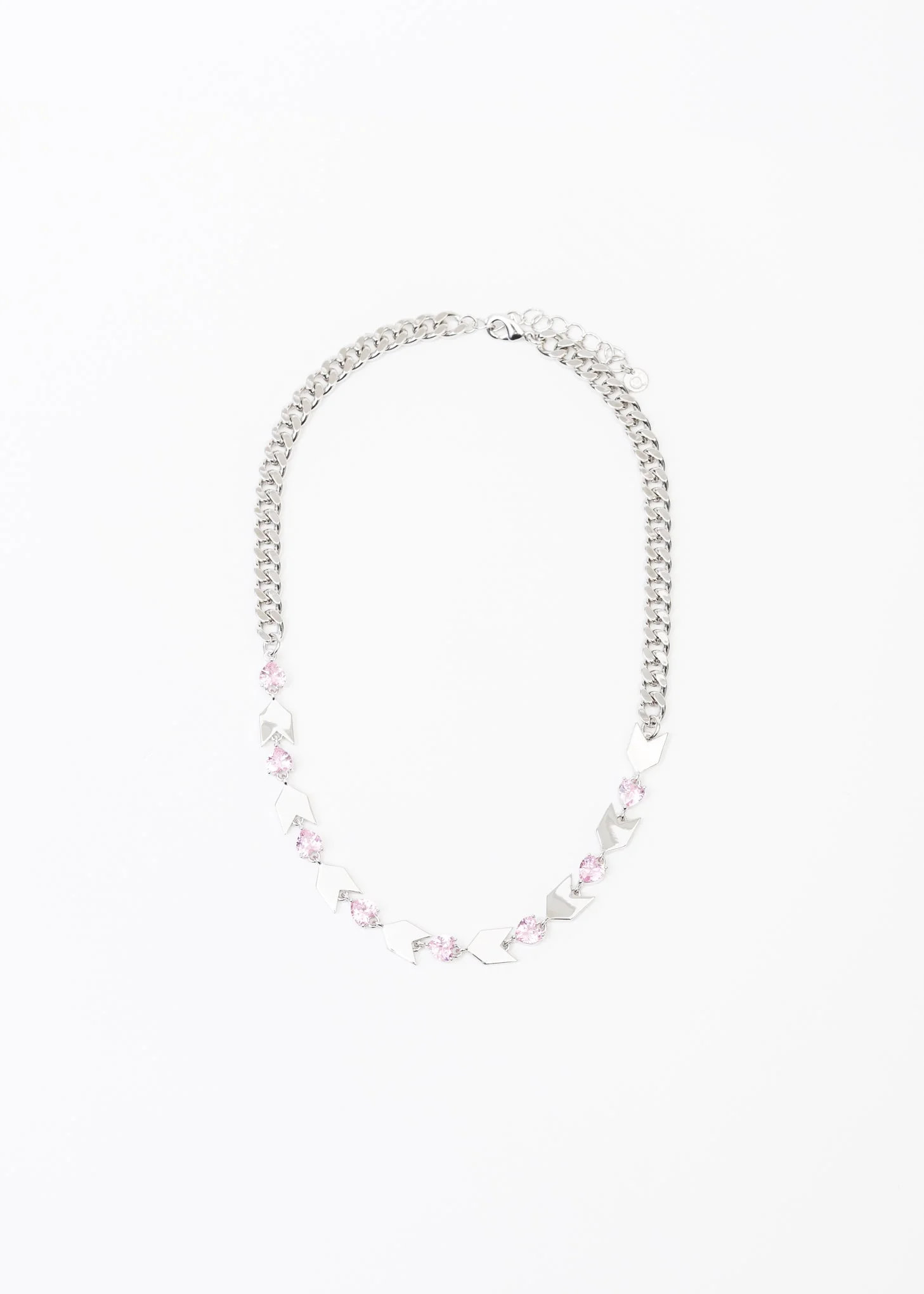 Silver Arrows And Rhinestone Hearts Necklace - Image 5