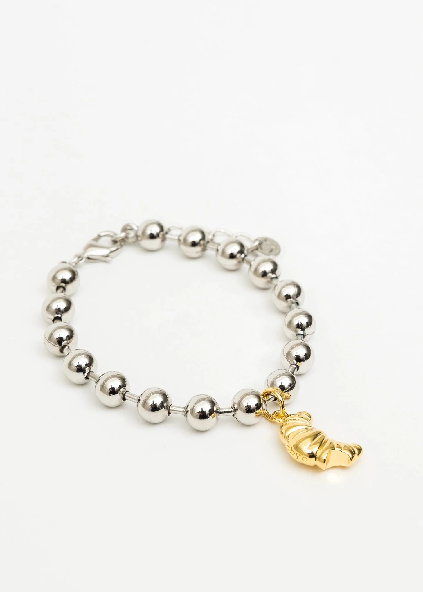Silver Balls Bracelets With Gold Pendant - Image 3