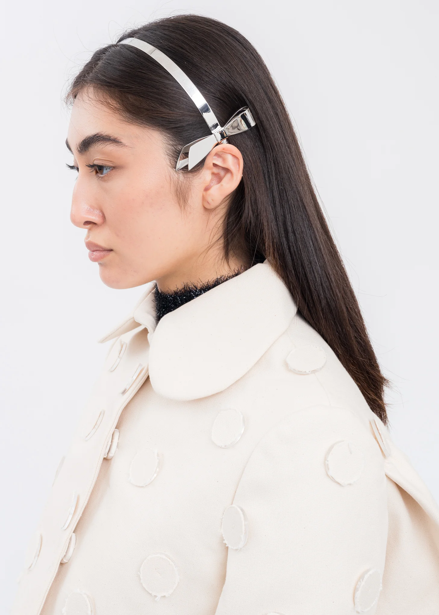 Silver Bow Headband - Image 2