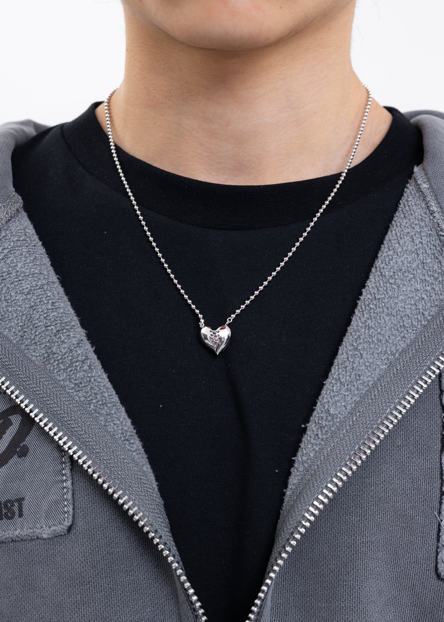 Silver Broken Heart Necklace - Image 6