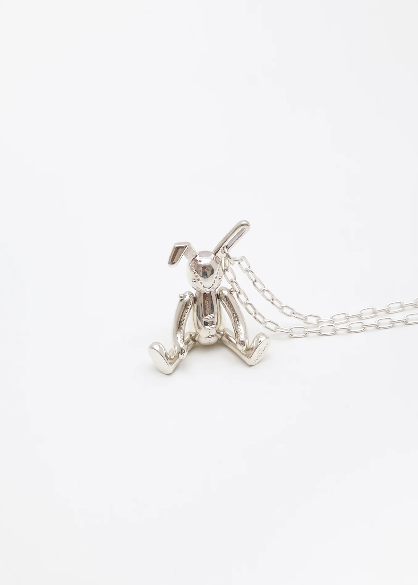 Silver Bunny Charm Necklace