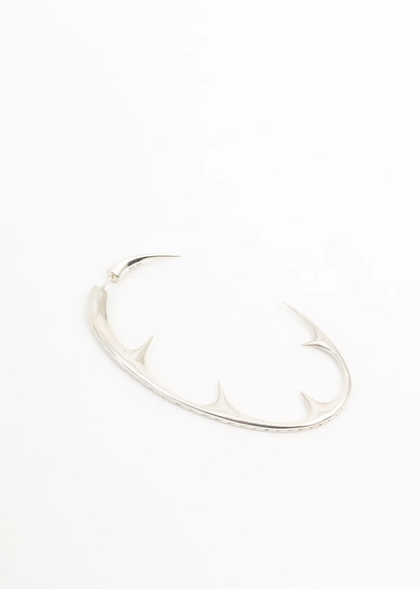 SILVER “C” BARB THORNS EARRINGS - Single - Image 6
