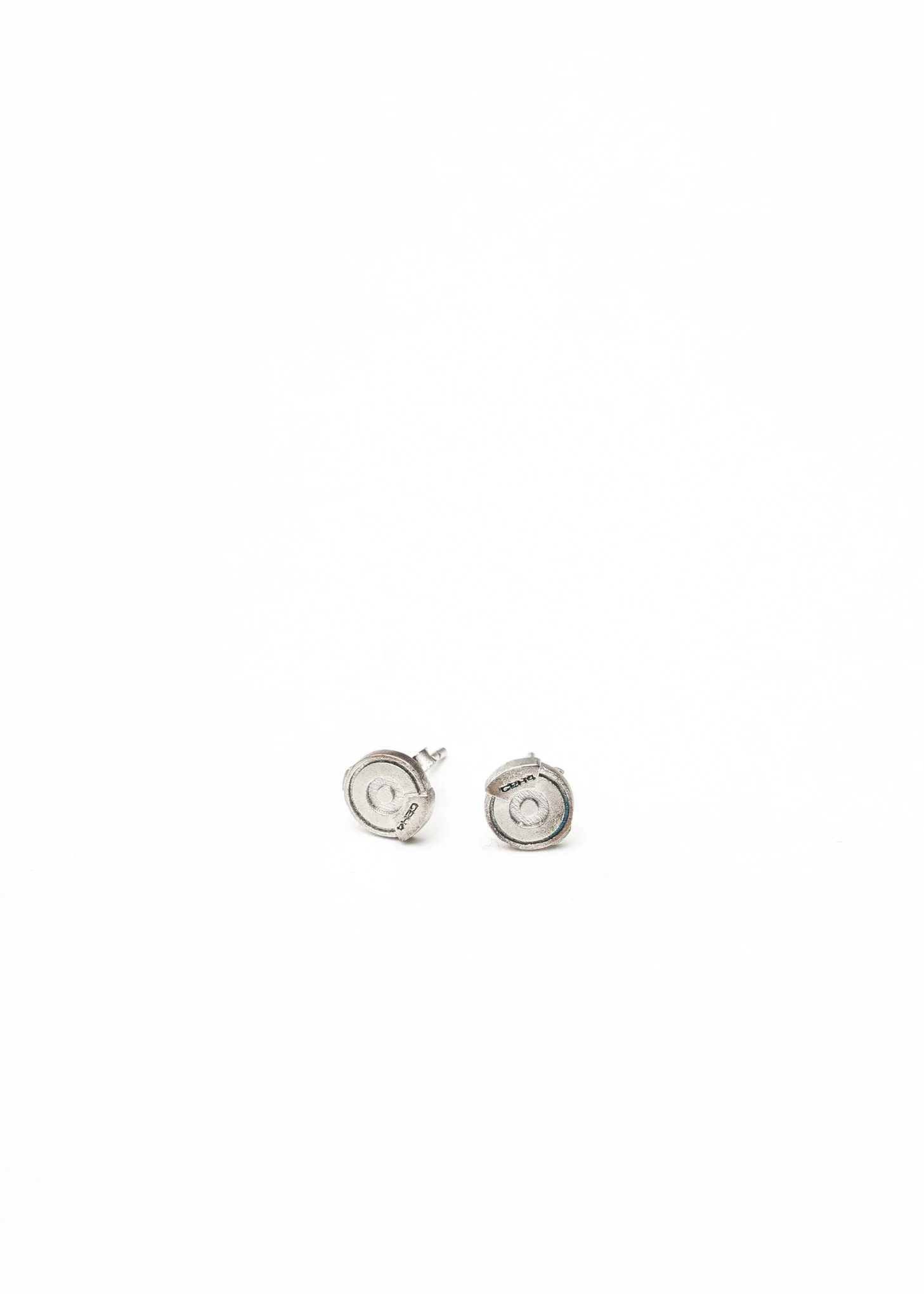 Silver C2H4 Button Earing - Image 6