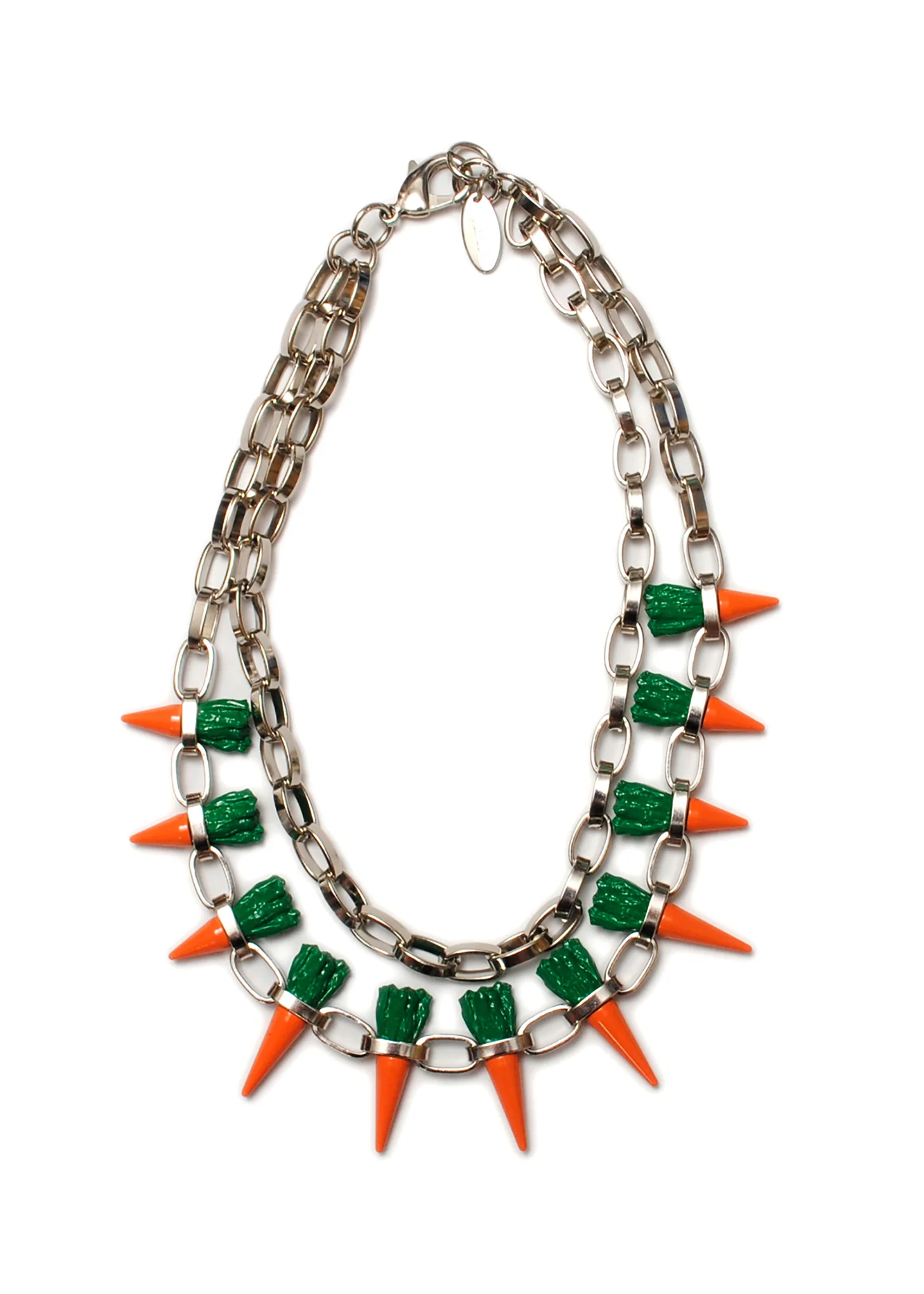 Silver CARROT STUDS Chain - Image 3