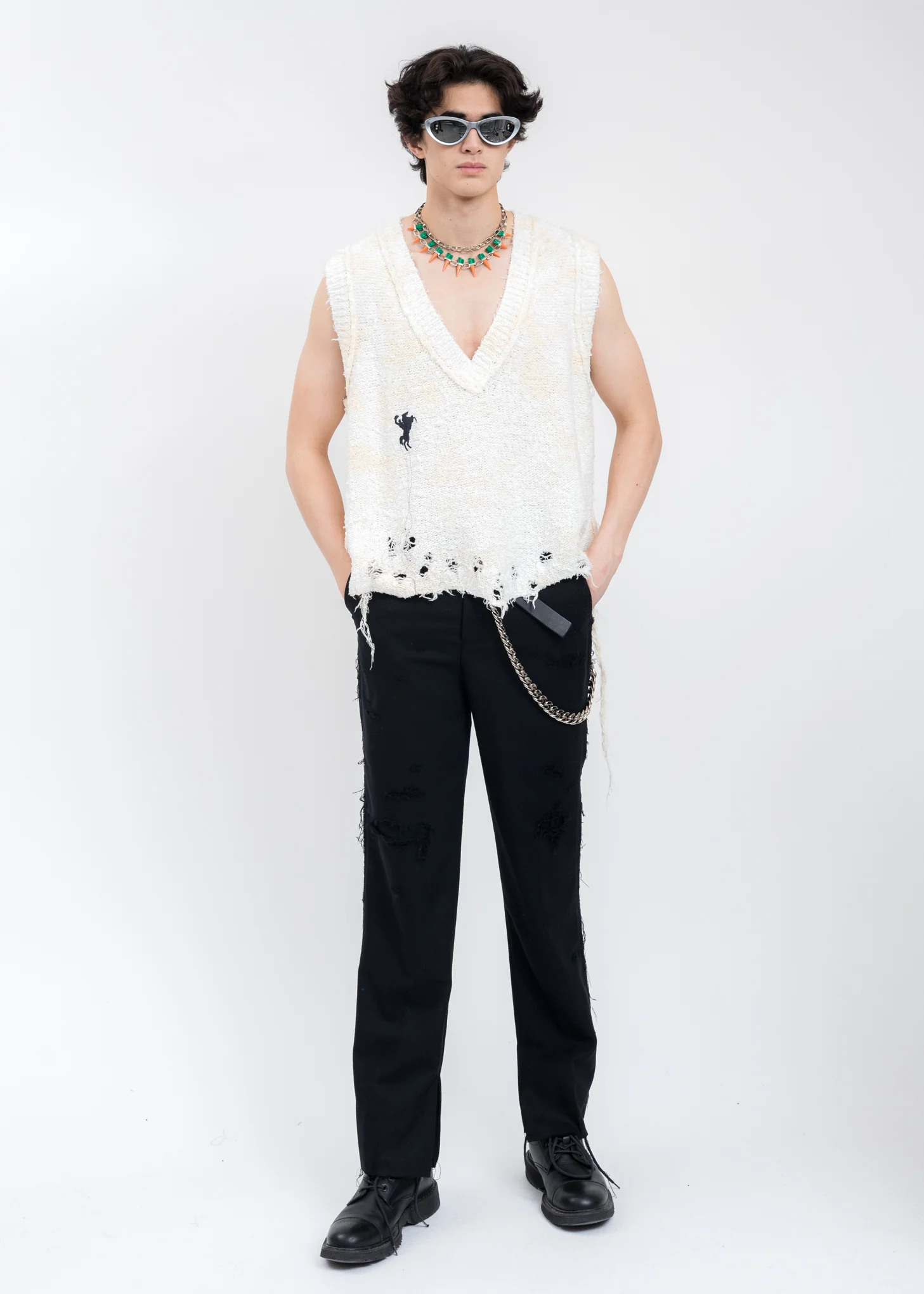 Silver CARROT STUDS Necklace - Image 3