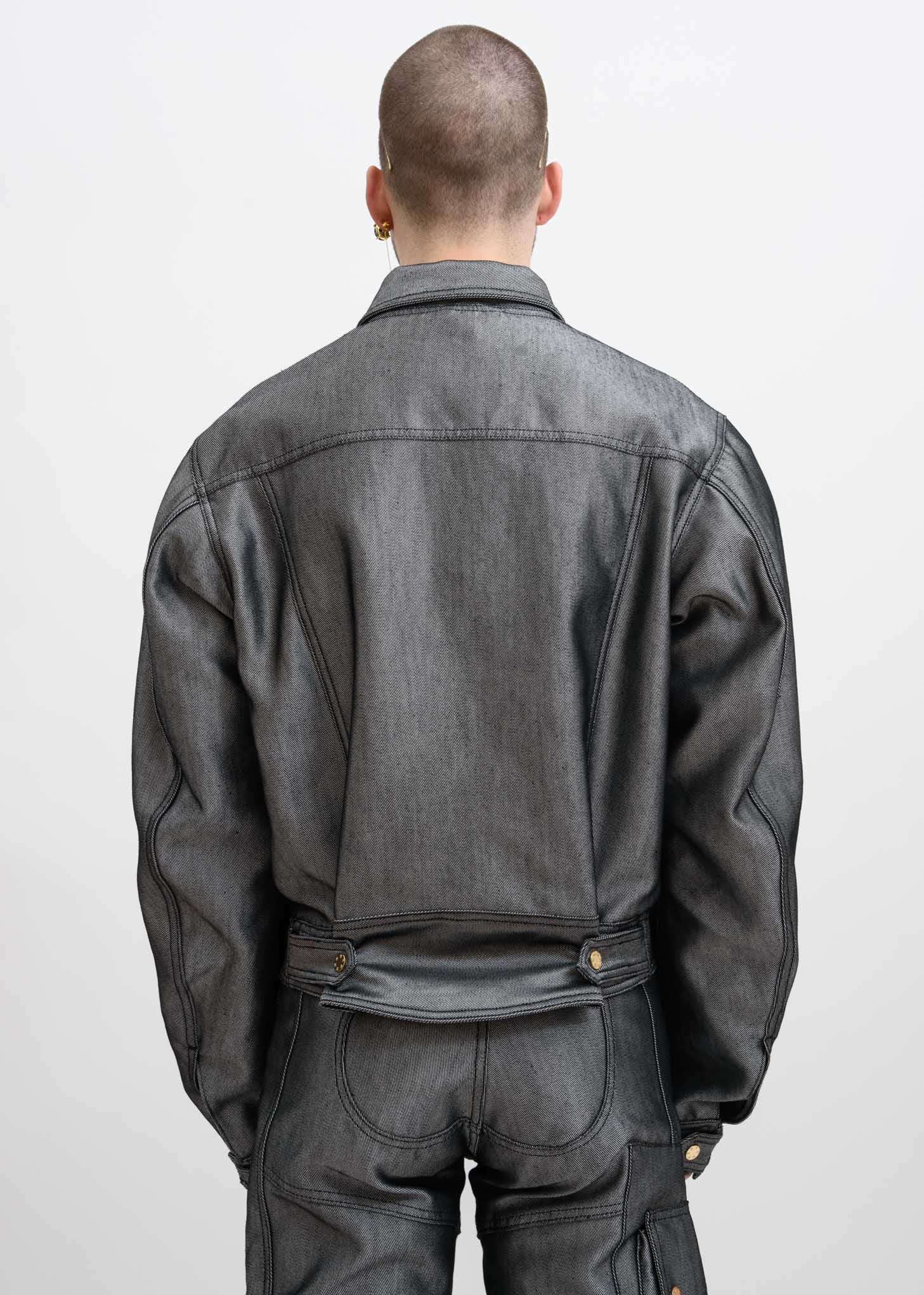 Silver Cem Raw Denim Jacket - Image 2