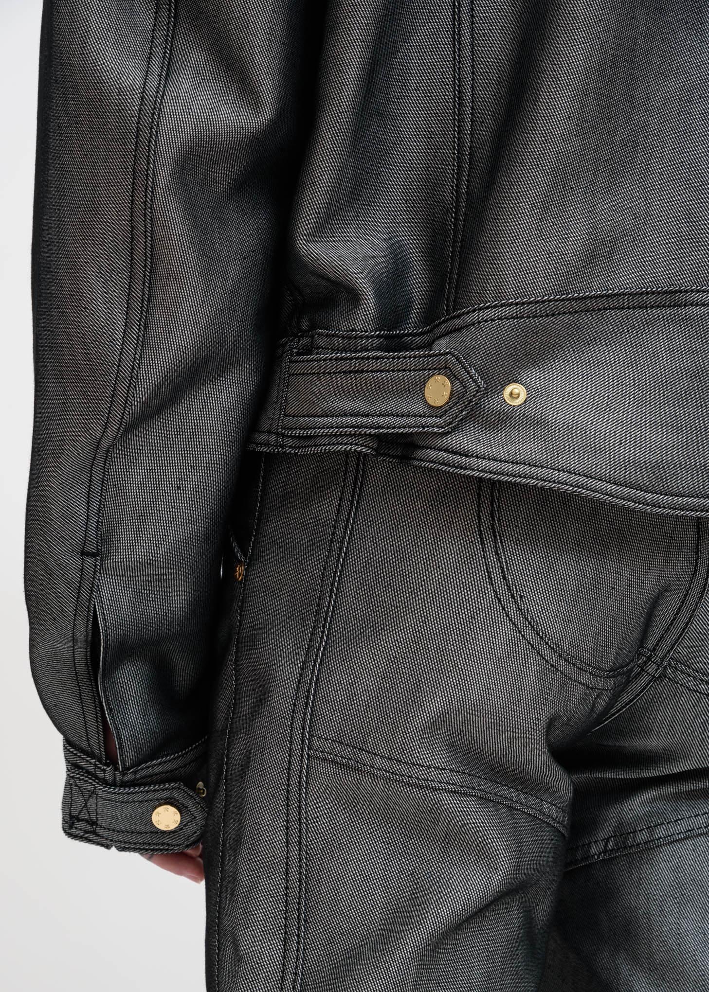 Silver Cem Raw Denim Jacket - Image 6