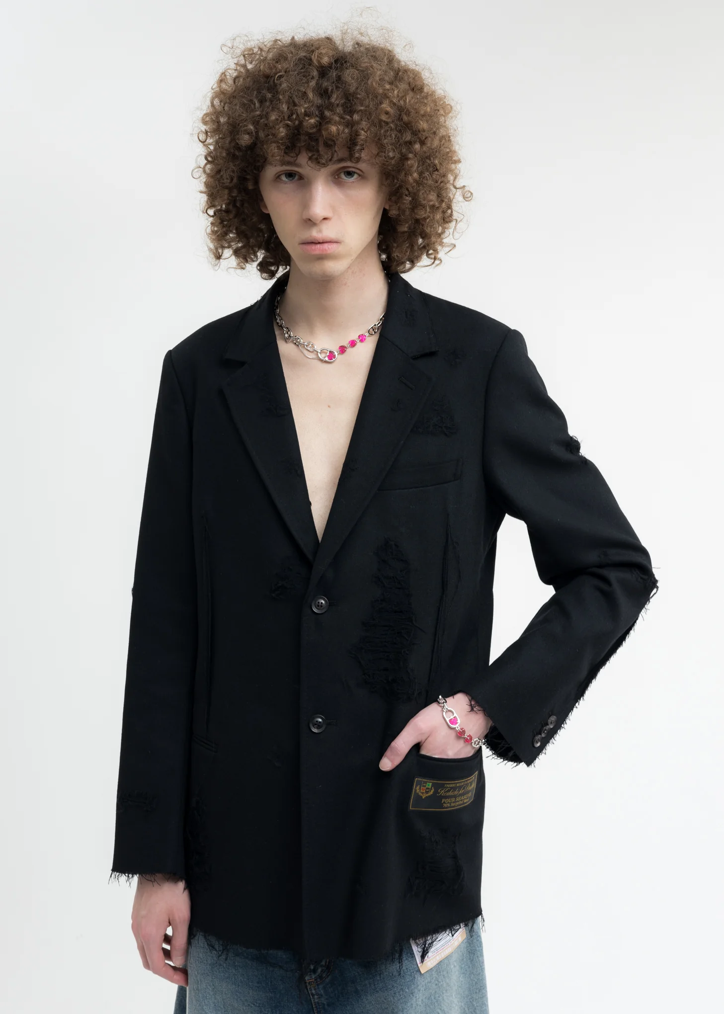 Silver Chains And Pink Heart Bracelets - Image 3