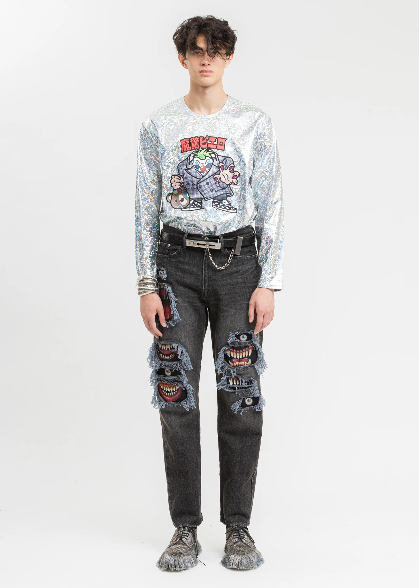 Silver Character Applique Foil Pullover - Image 5