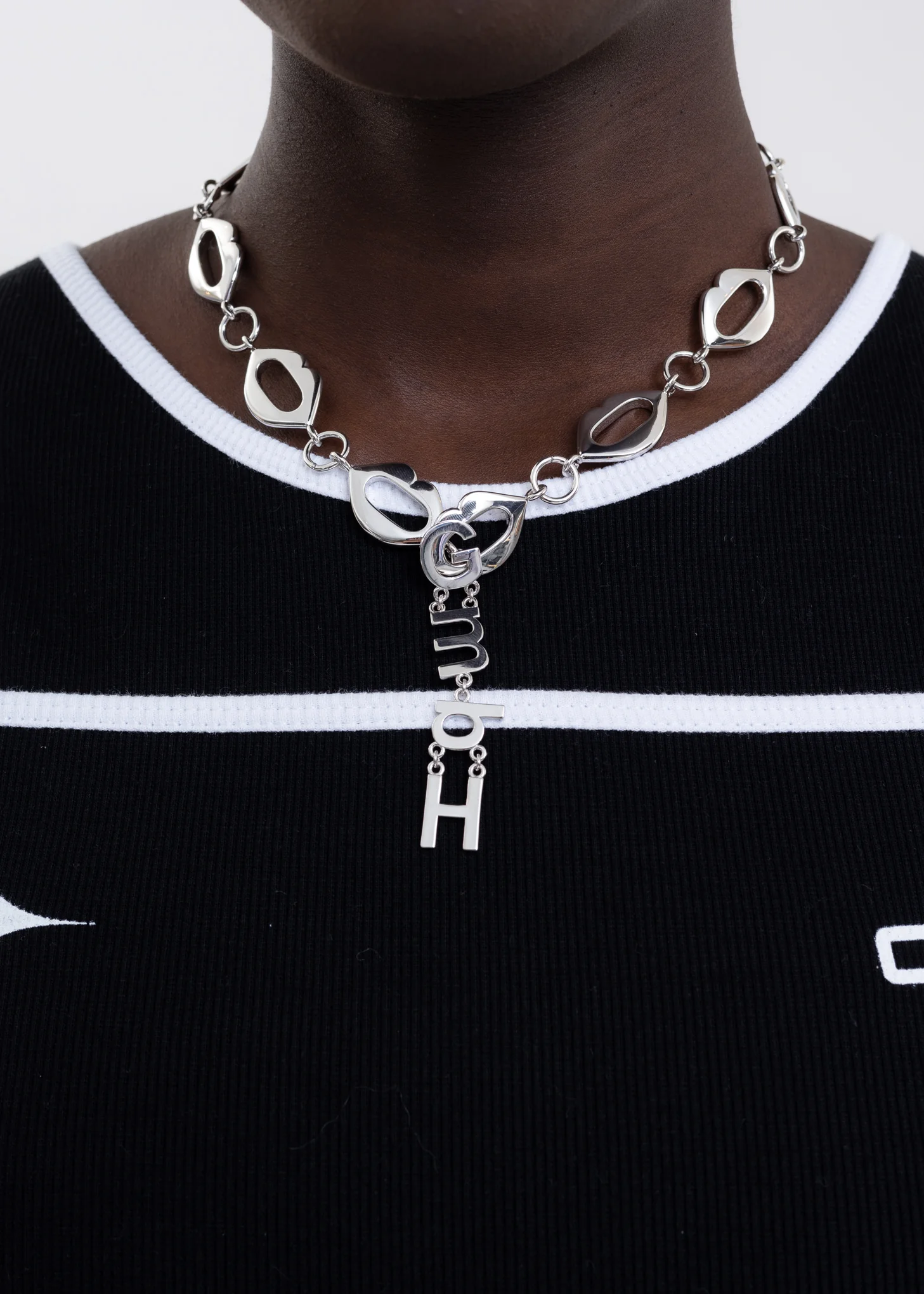 CHOKER W SILVER LIPS AND GMBH LETTERS - Image 5