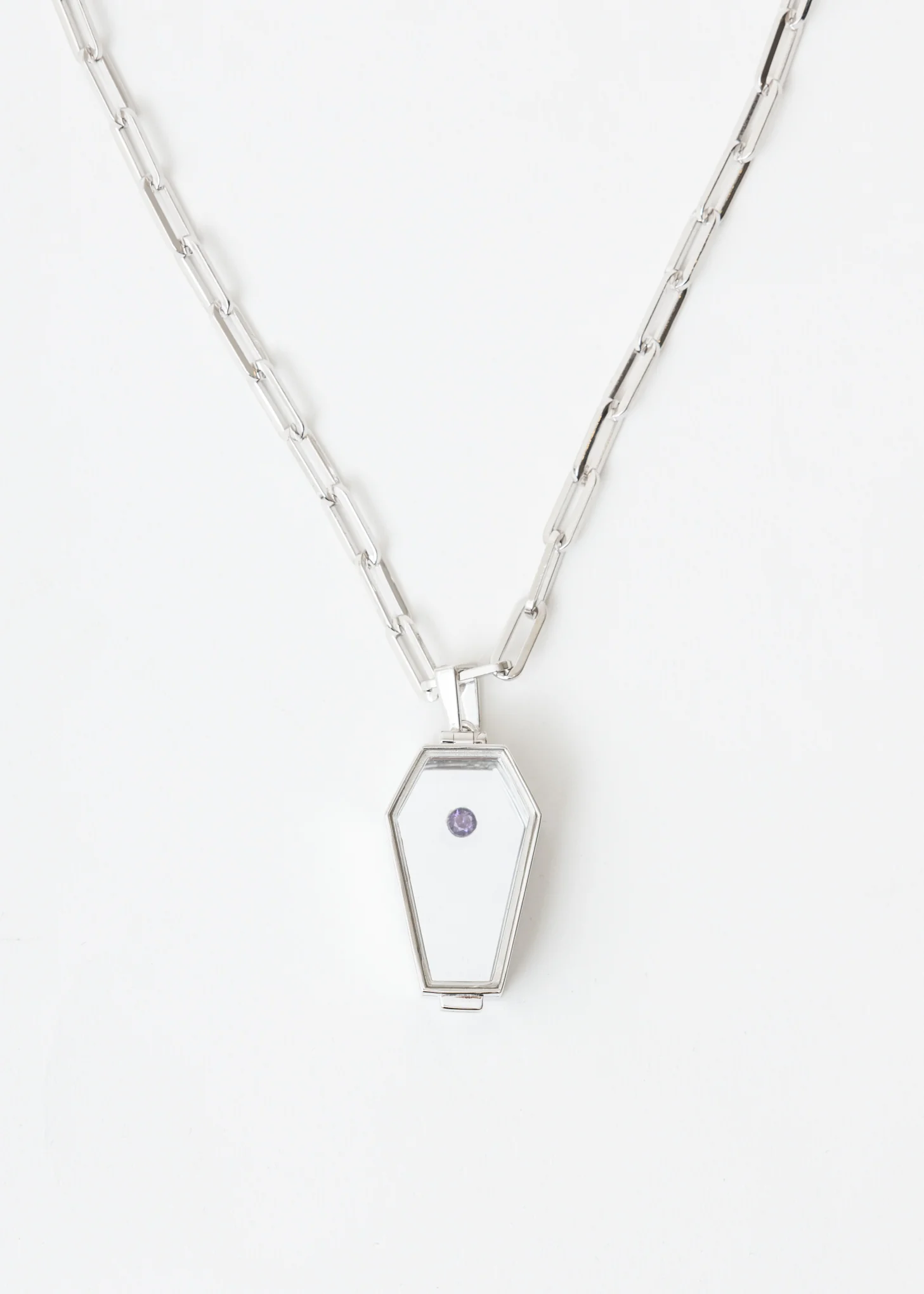 Silver Coffin Necklace - Image 5
