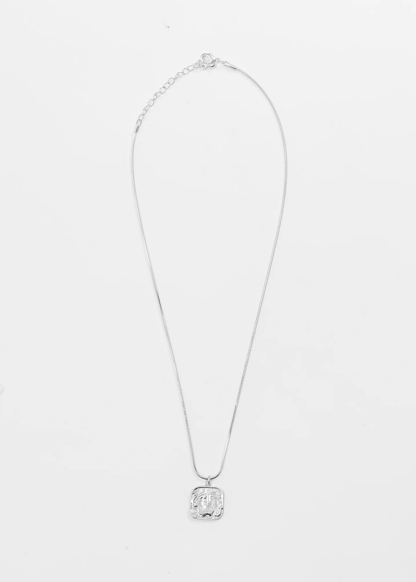 White Gold Coin Necklace - Image 3