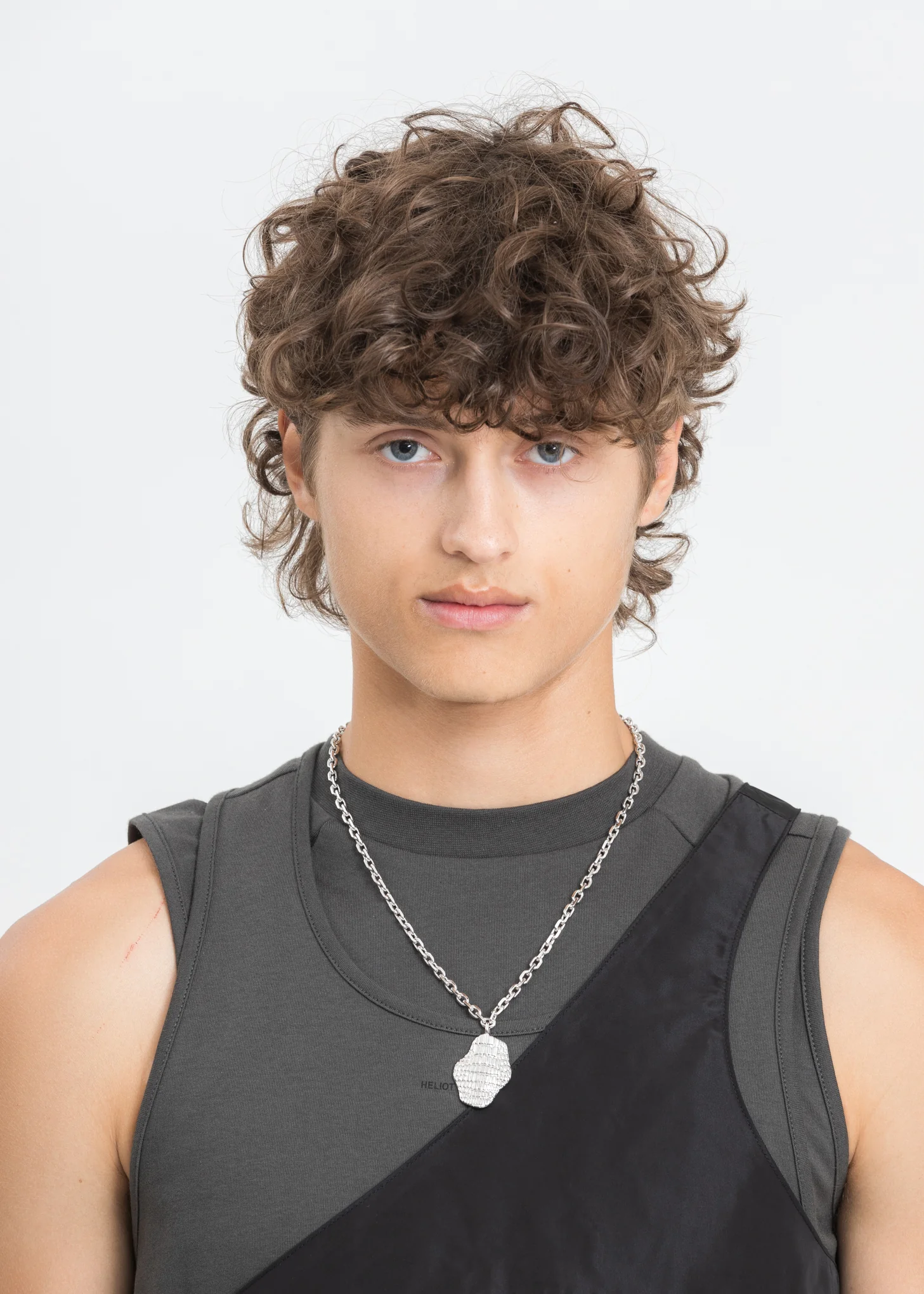 Silver Crocodile Leather Necklace - Image 4