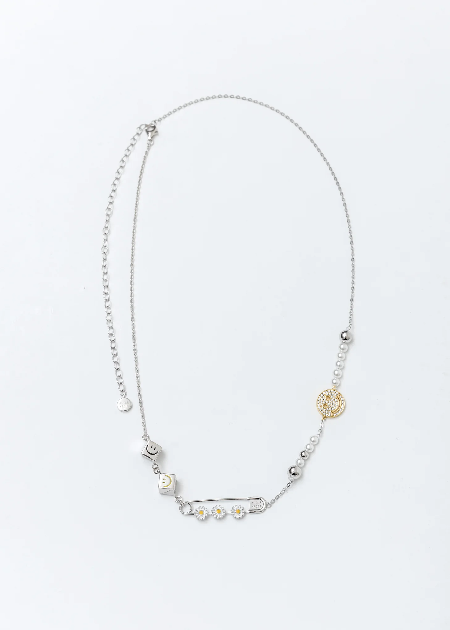Silver Daisy Pin Necklace - Image 4