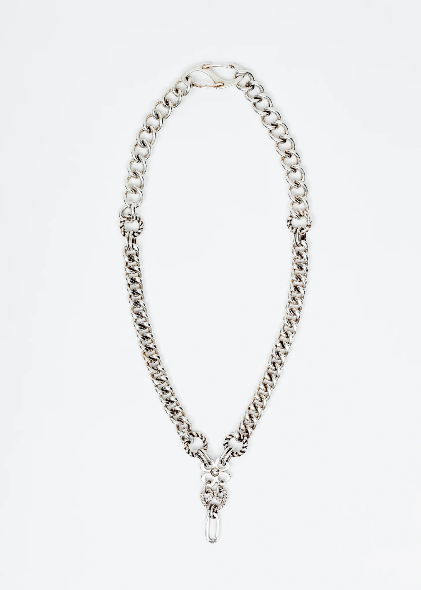 Silver Damon Drop Chain