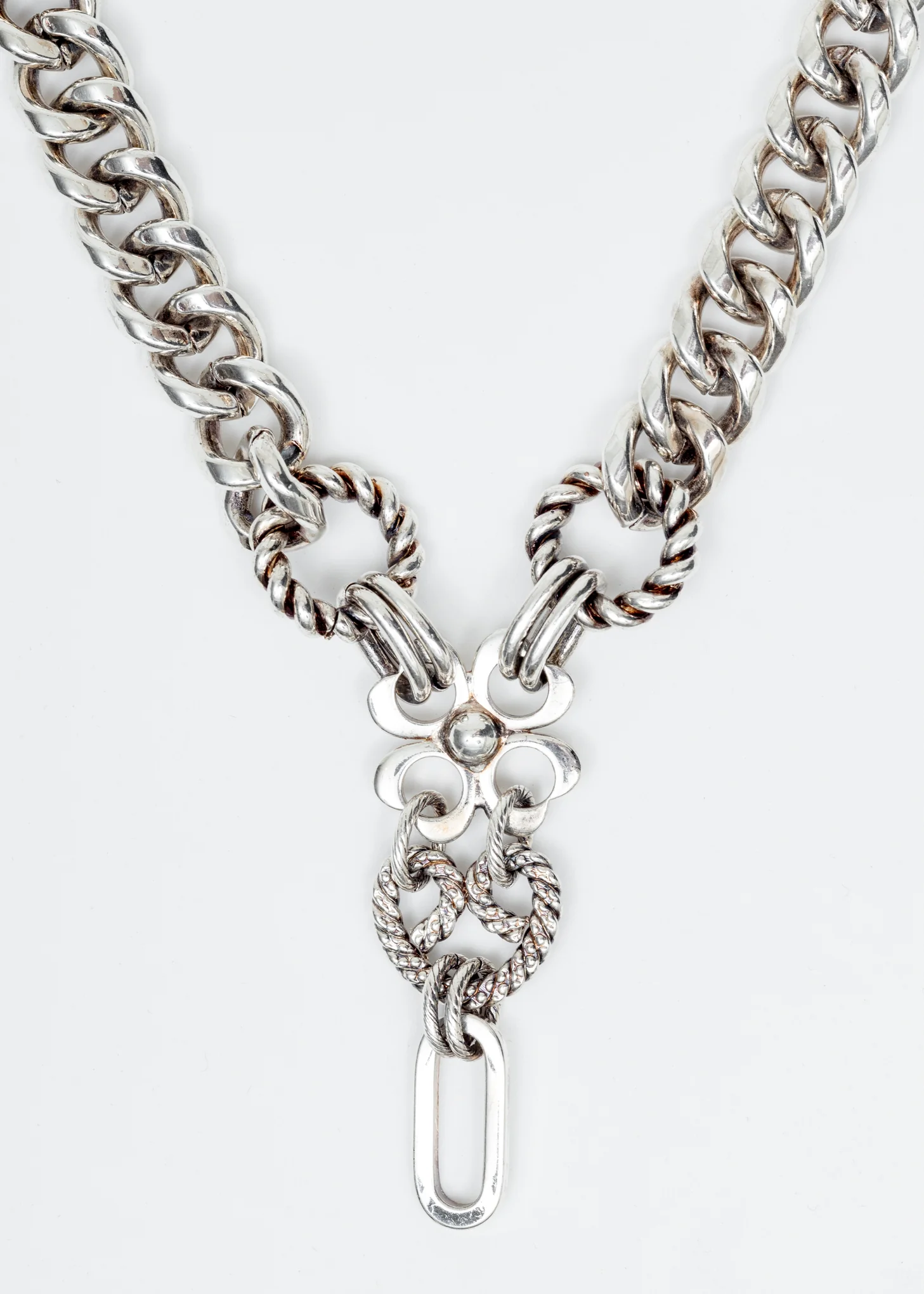 Silver Damon Drop Chain - Image 3