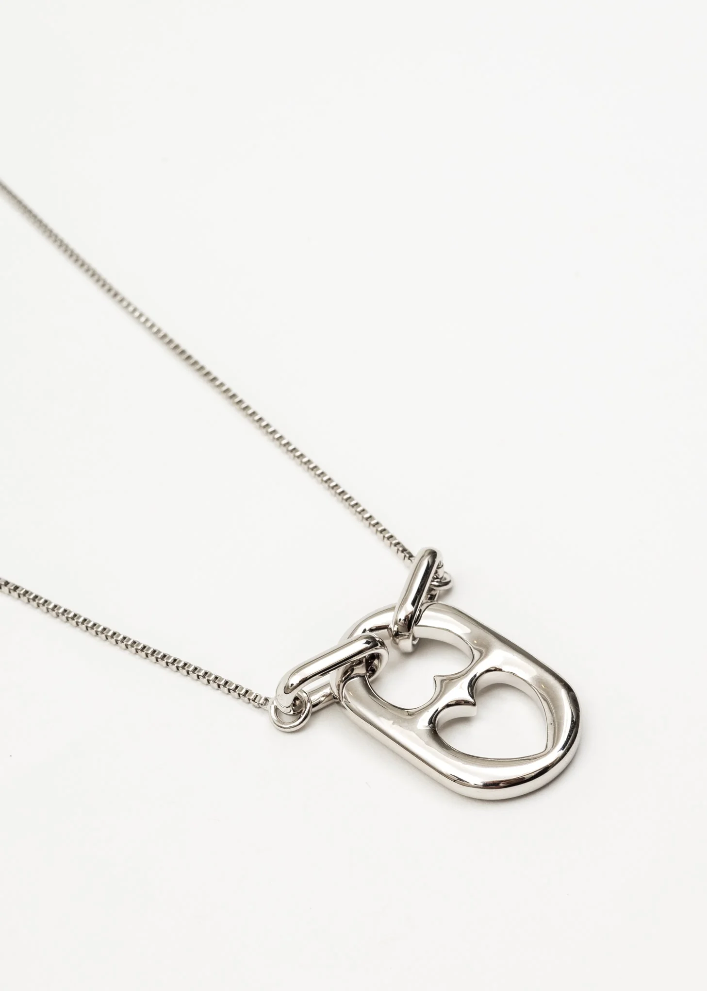 Silver Double Heart Necklace - Image 3
