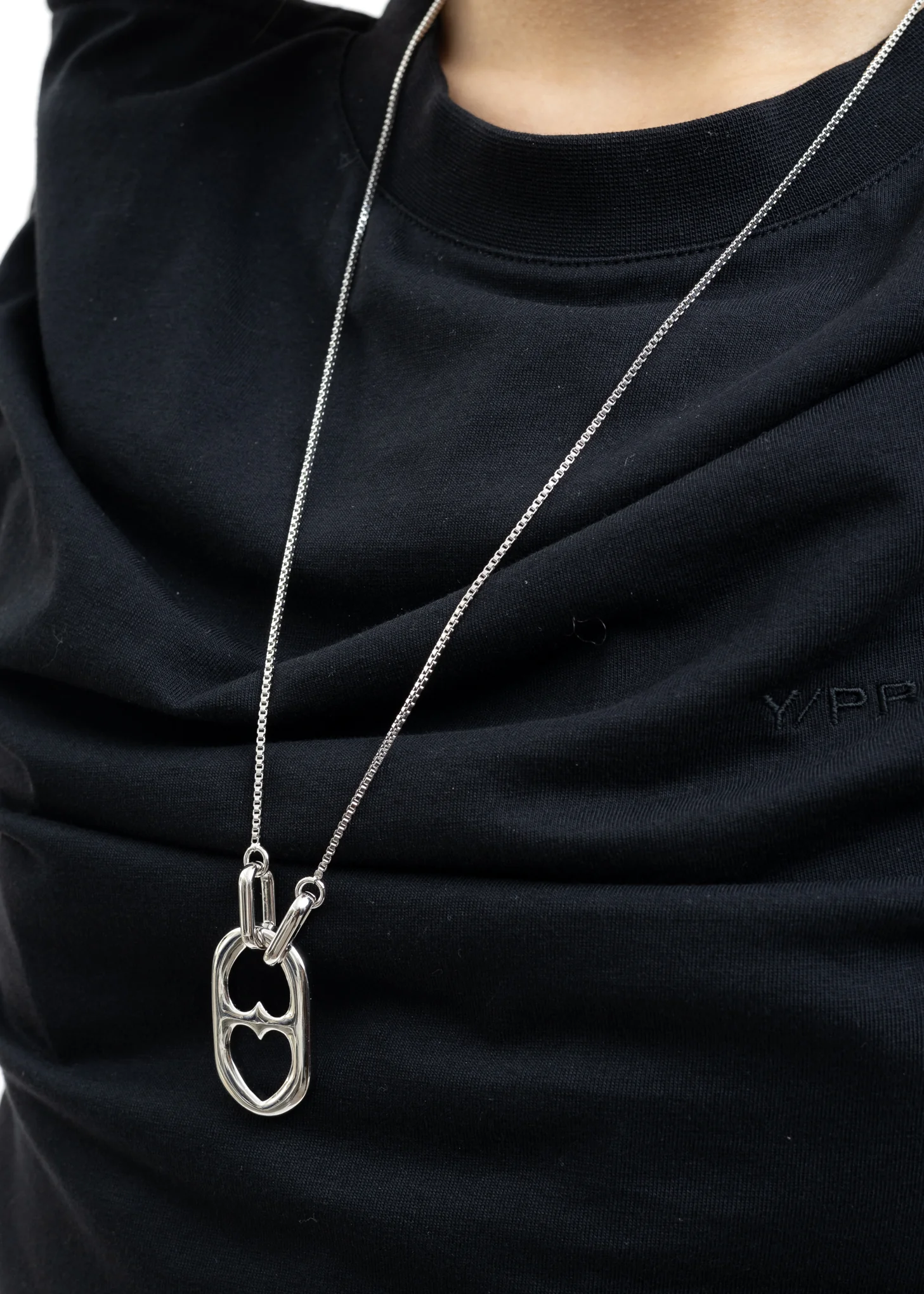 Silver Double Heart Necklace - Image 4