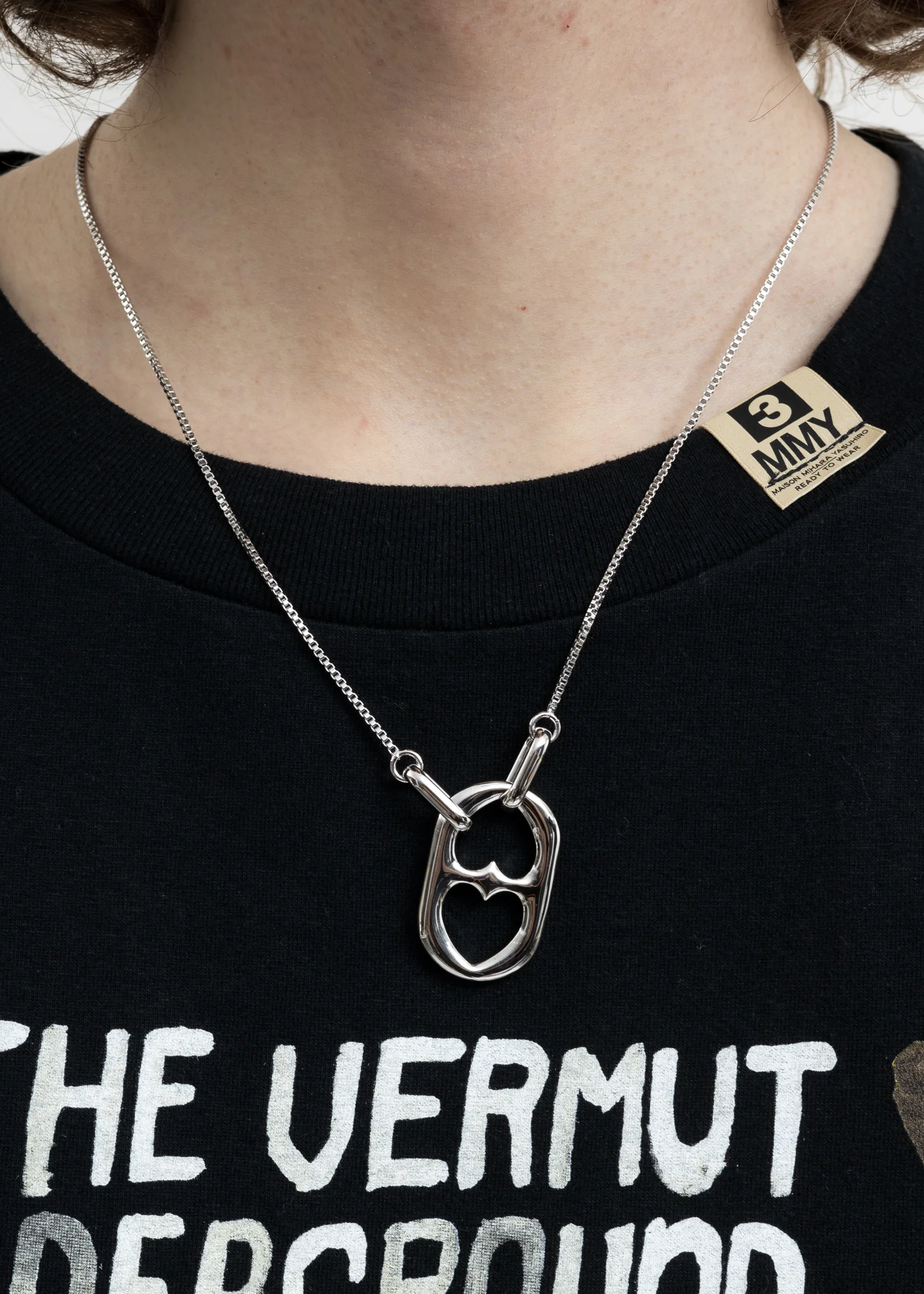 Silver Double Heart Necklace - Image 2