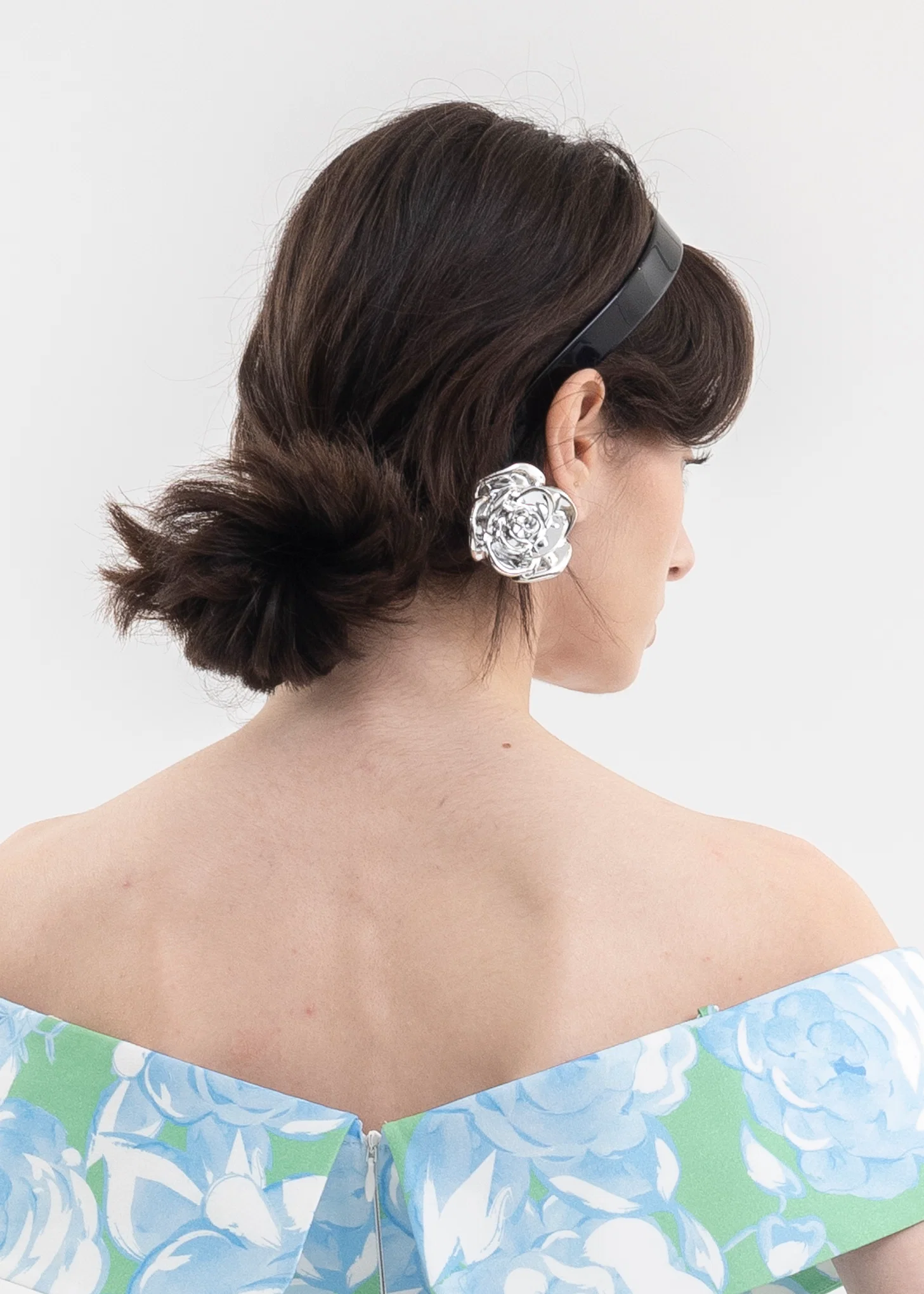 Silver Double Rose Headband - Image 8
