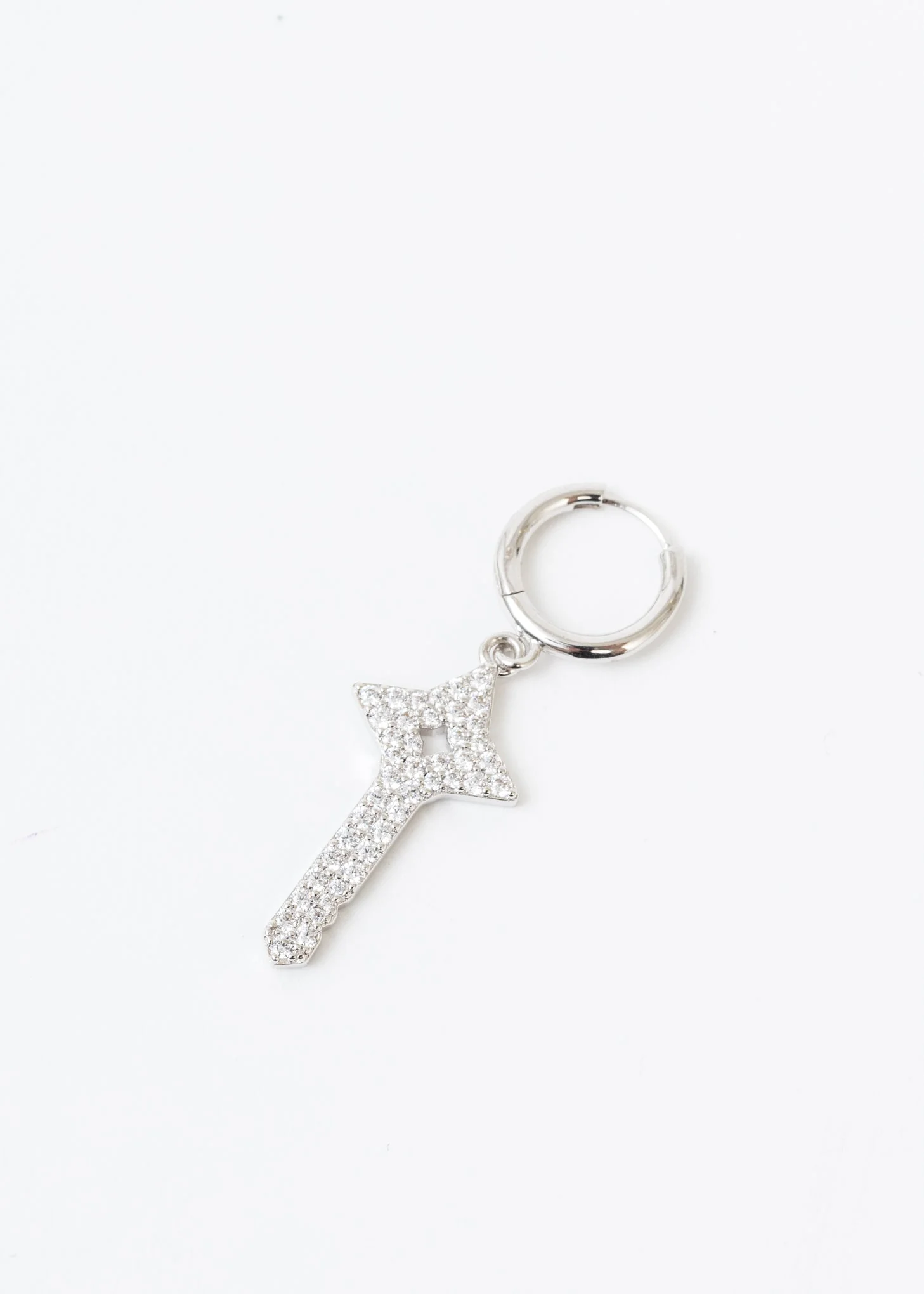 Silver Dream Key Earring - Single