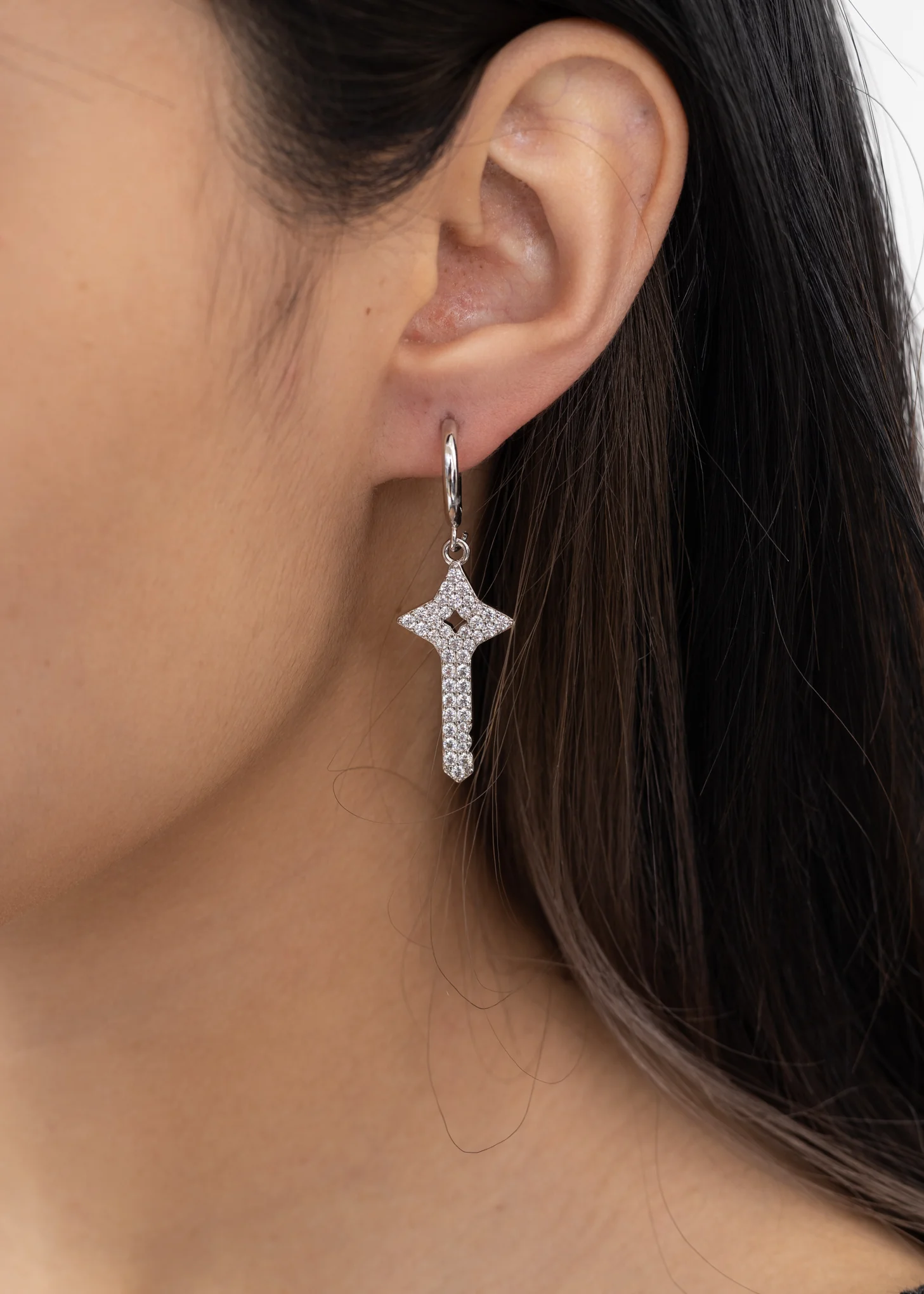 Silver Dream Key Earring  - Single - Image 2