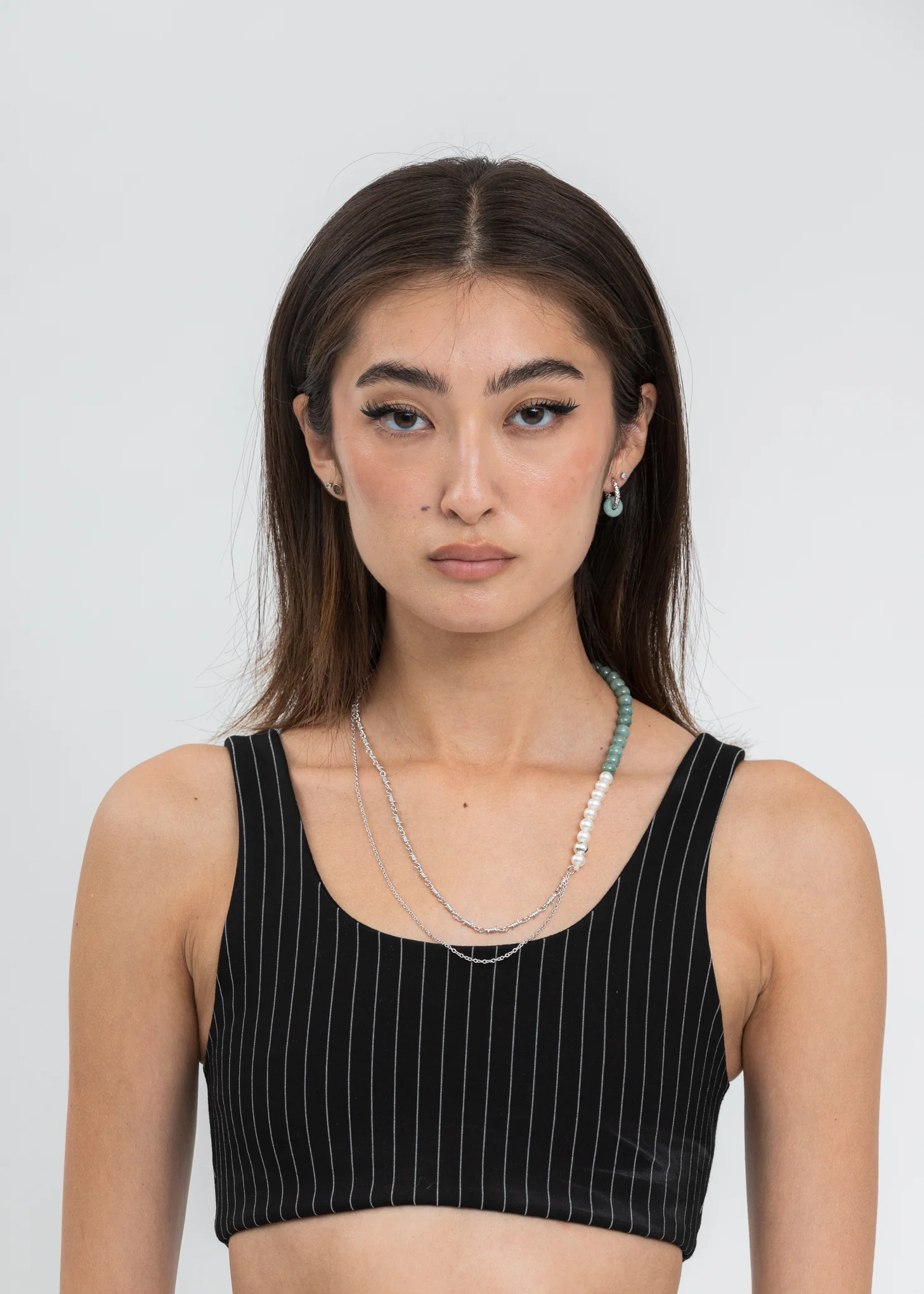 Silver Earring With Green Jade (Single) - Image 6