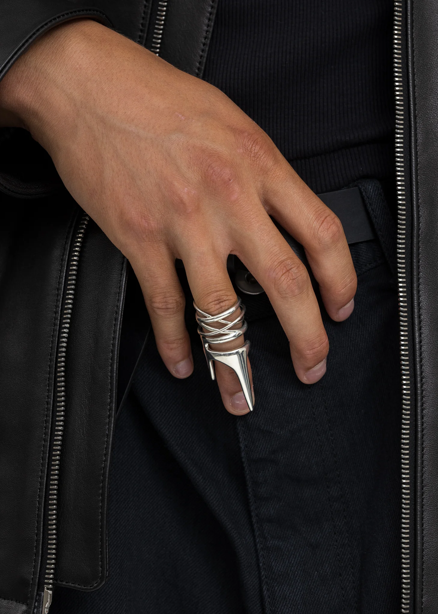 Silver " Electrical Wiring " Ring - Image 2
