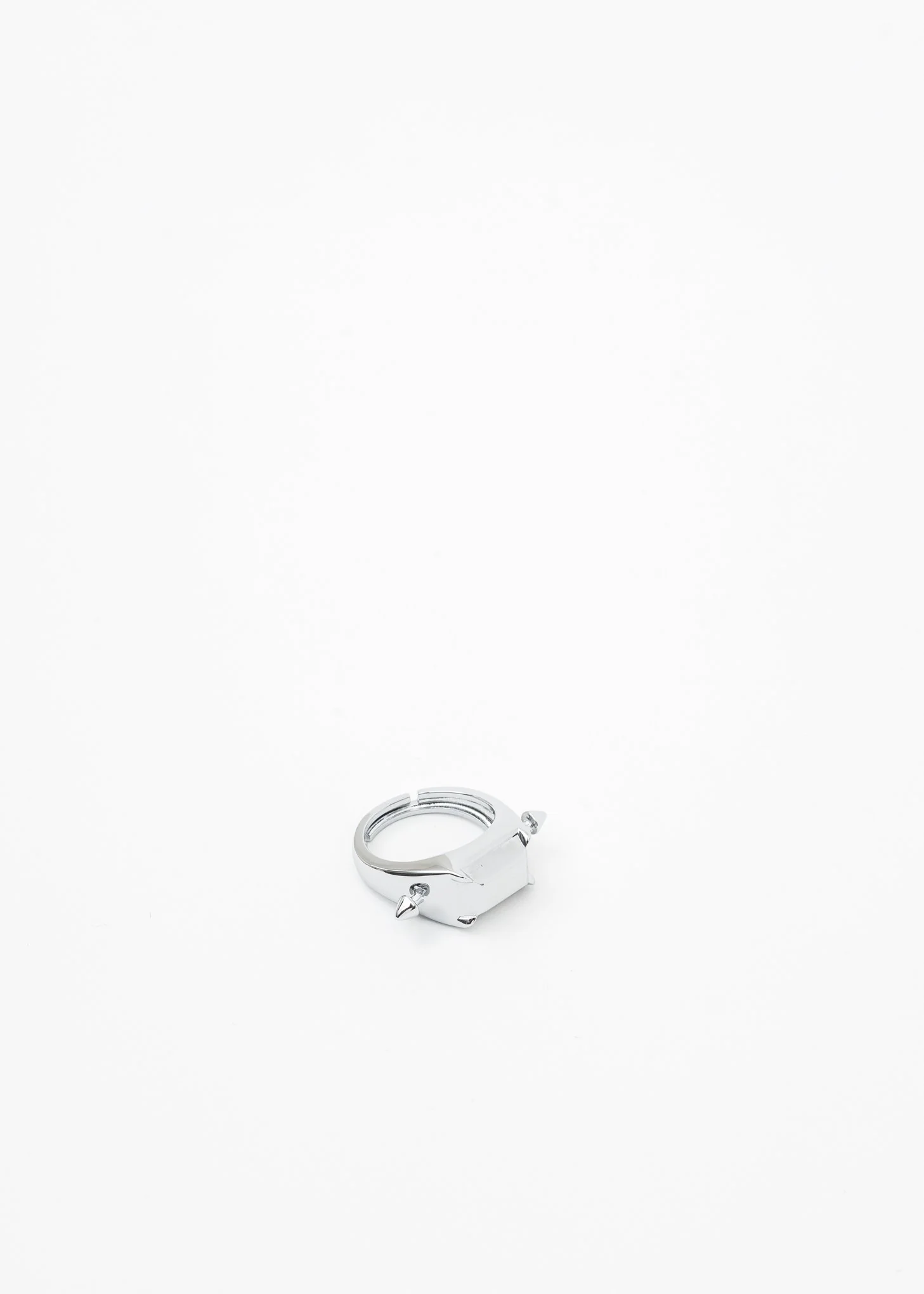 Silver FAKE DIAMOND Piercing Ring