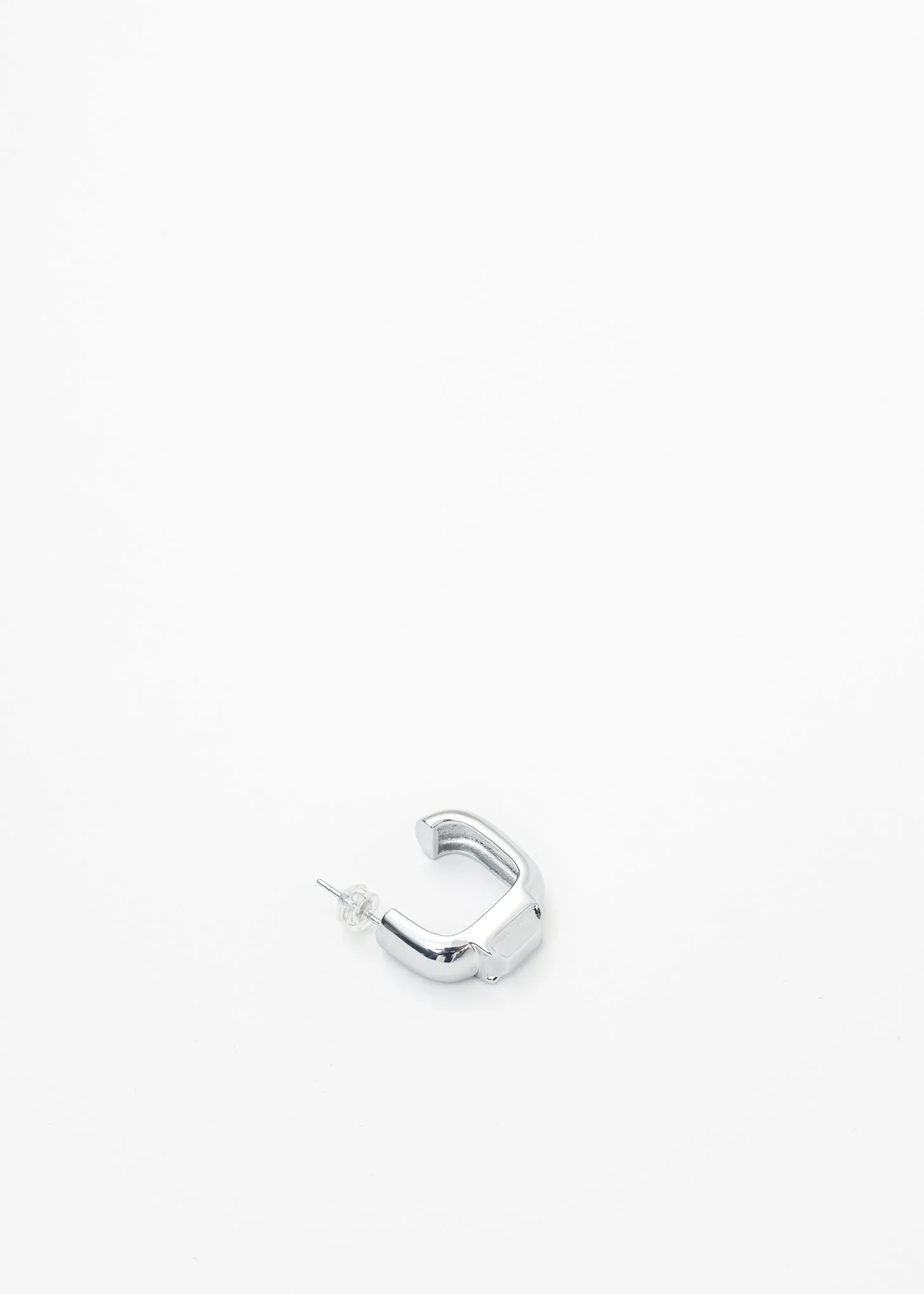 Silver Rhinestone Ring Earring