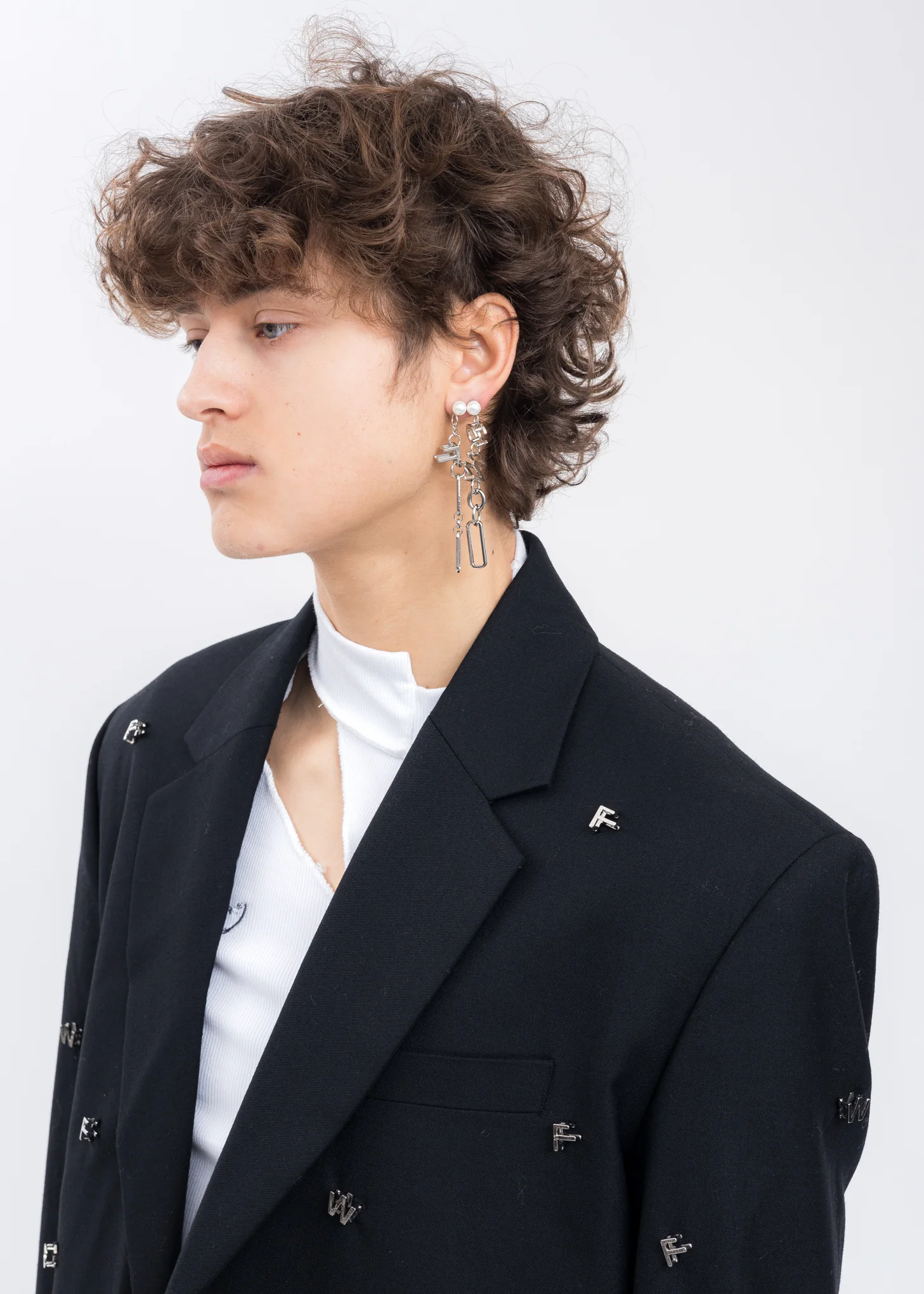 Silver FCW Logo Earring - Image 2