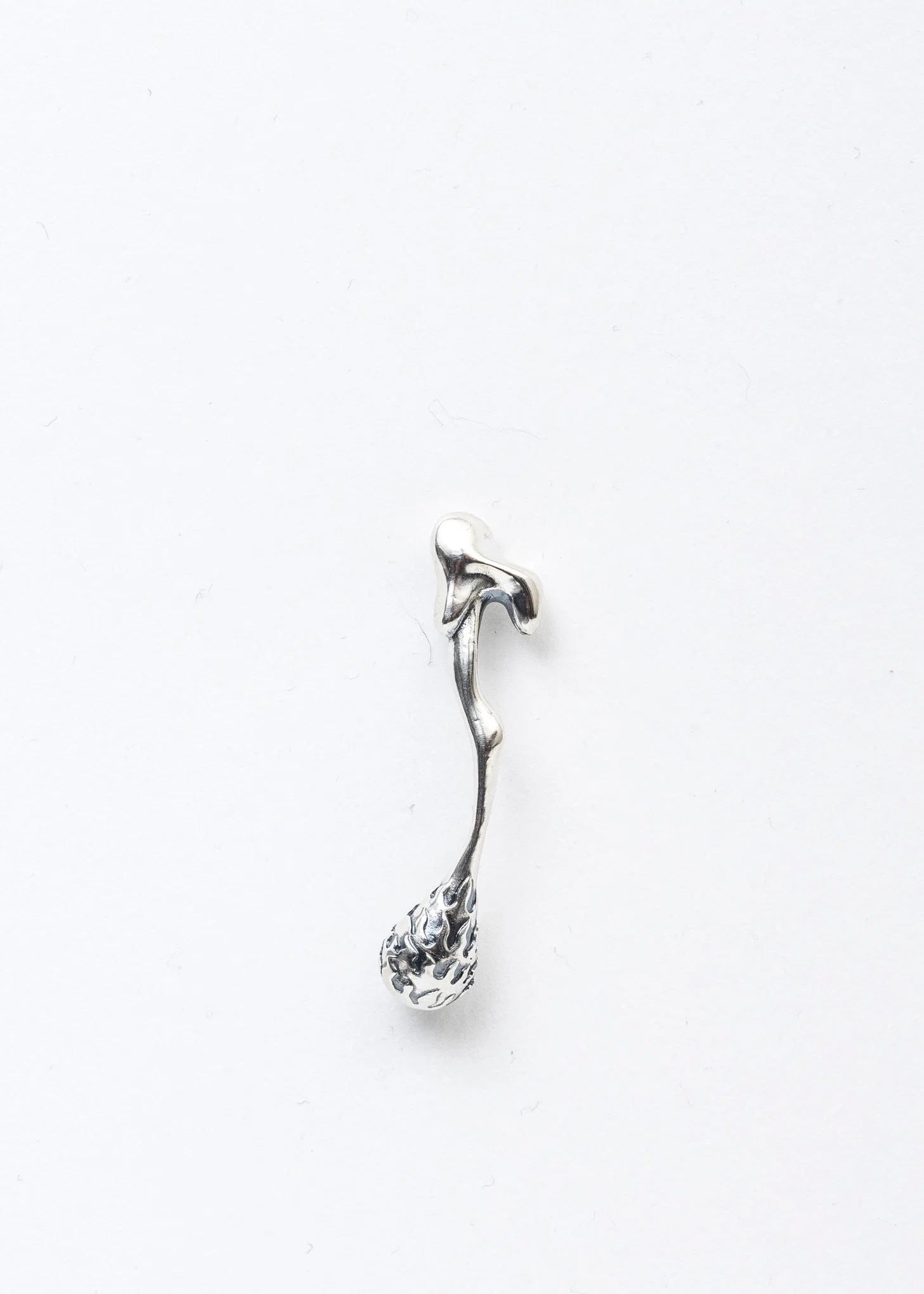 SILVER FLAME DROP EARRING