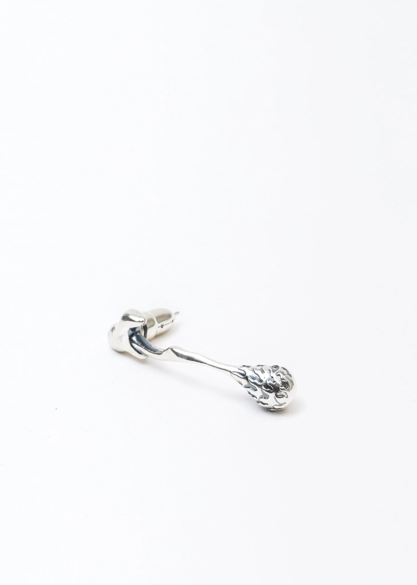 SILVER FLAME DROP EARRING - Image 5