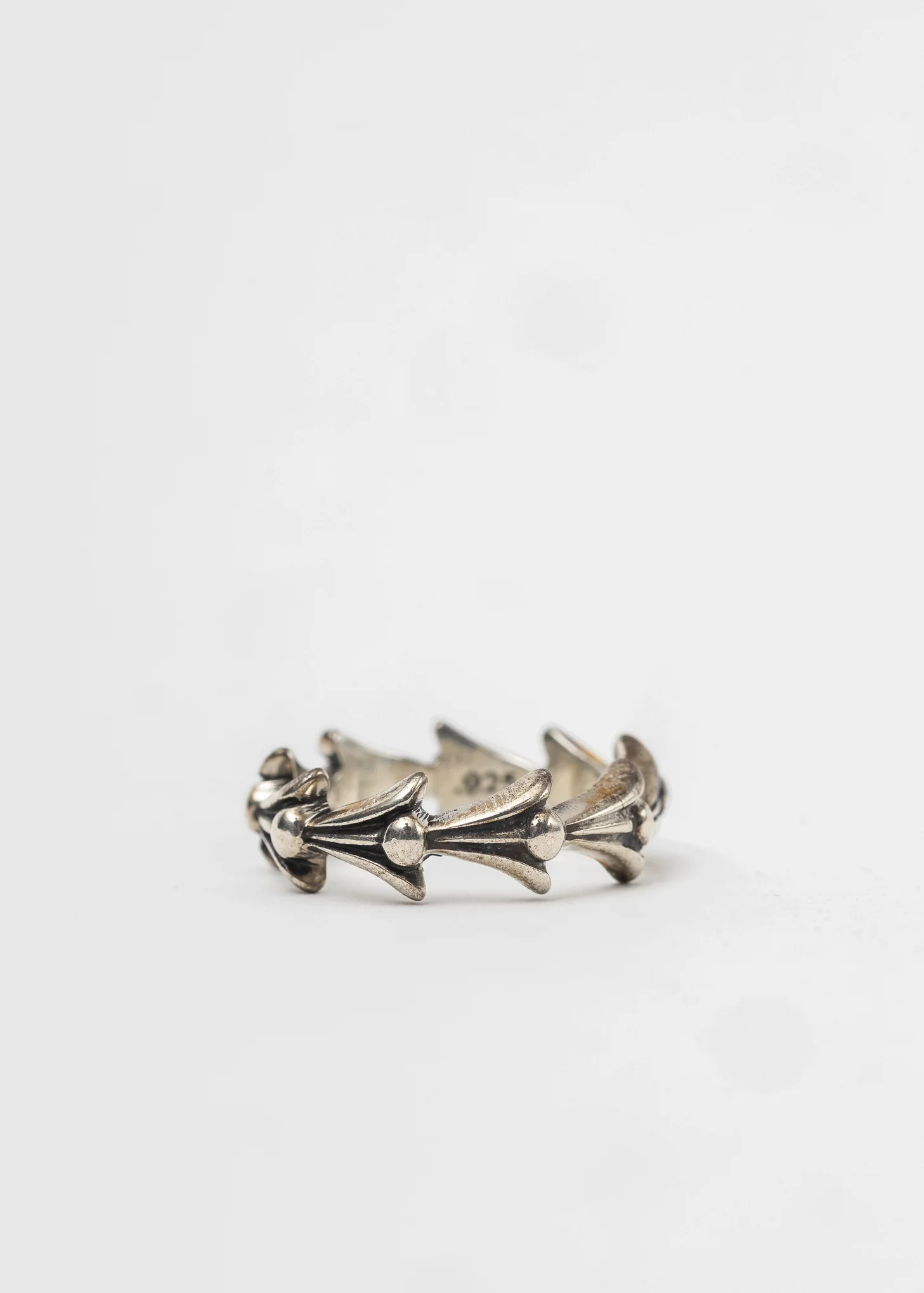 Silver Cross Tall Ring