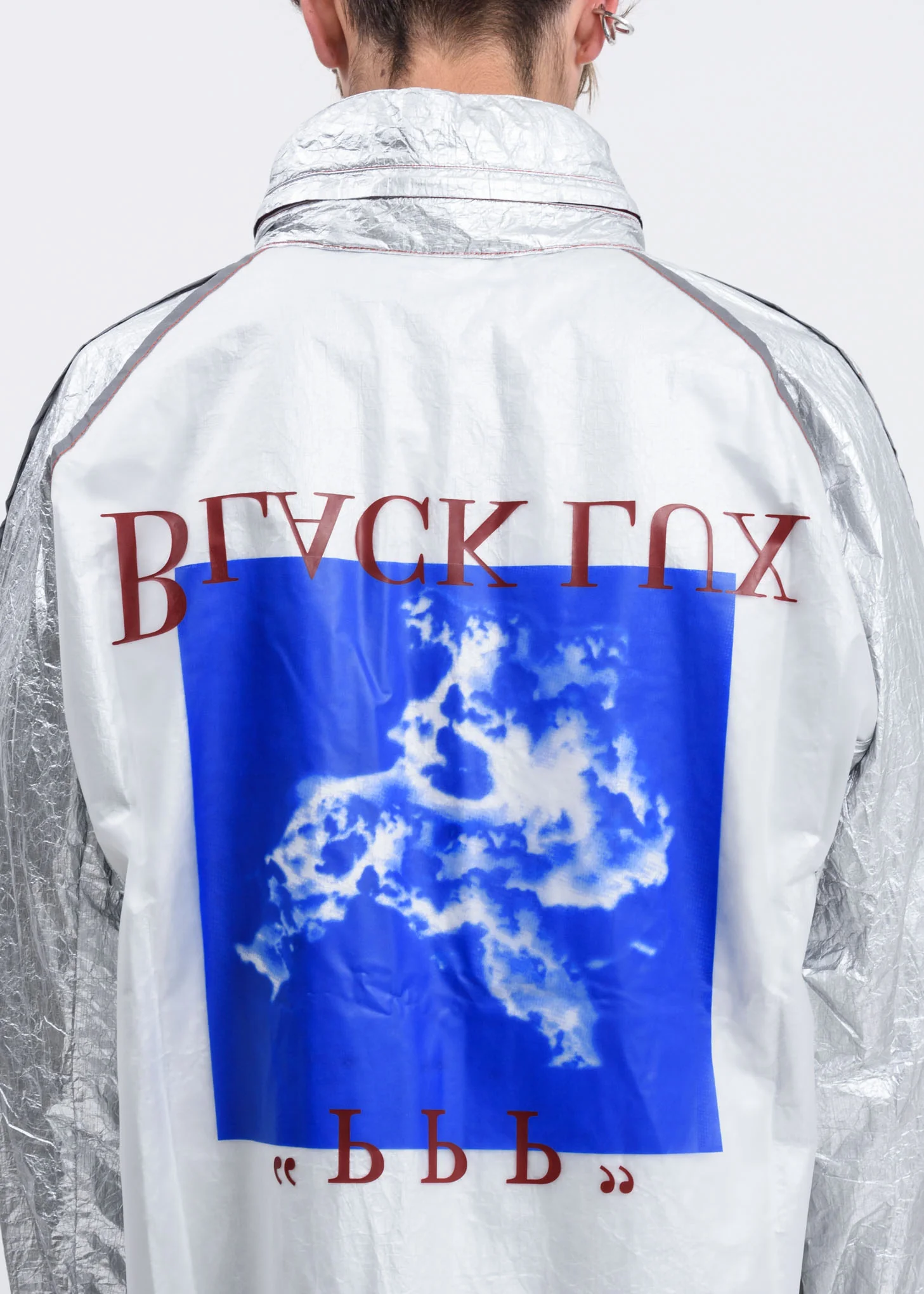 Silver Foil Long Jacket - Image 5
