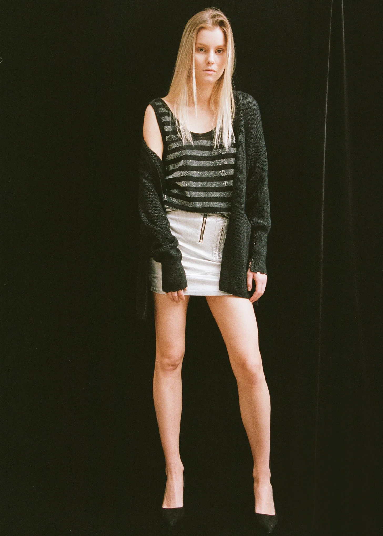 Silver Gisele Biker Skirt - Image 6