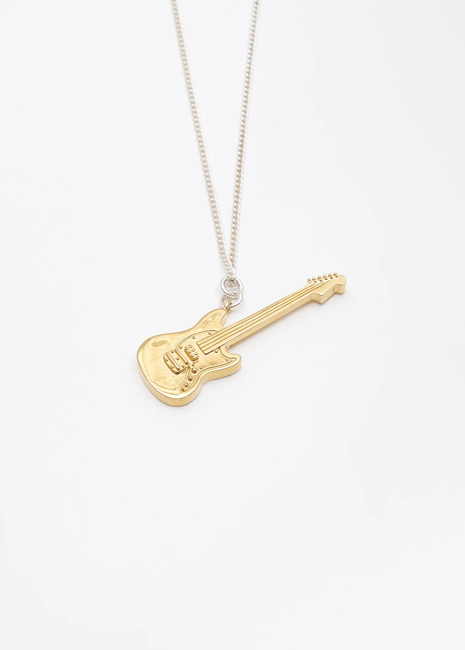 Silver Guitar Pick Necklace - Image 3