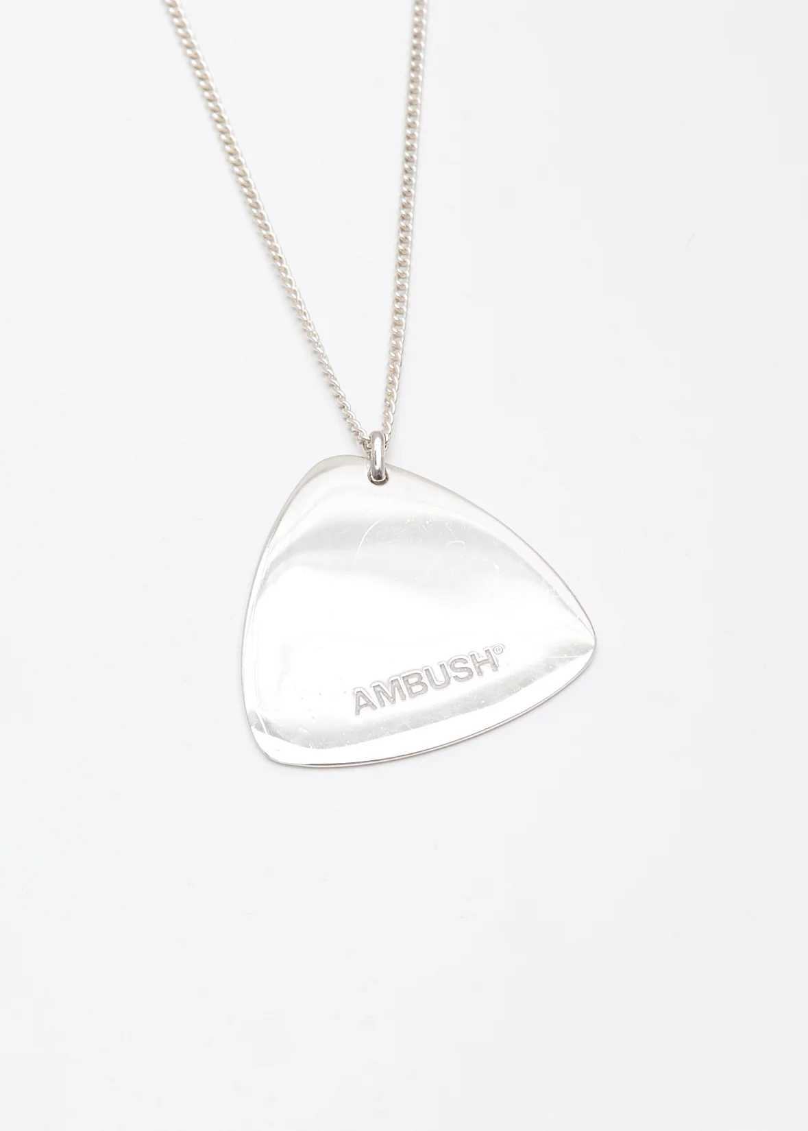 Silver Guitar Pick Necklace - Image 4