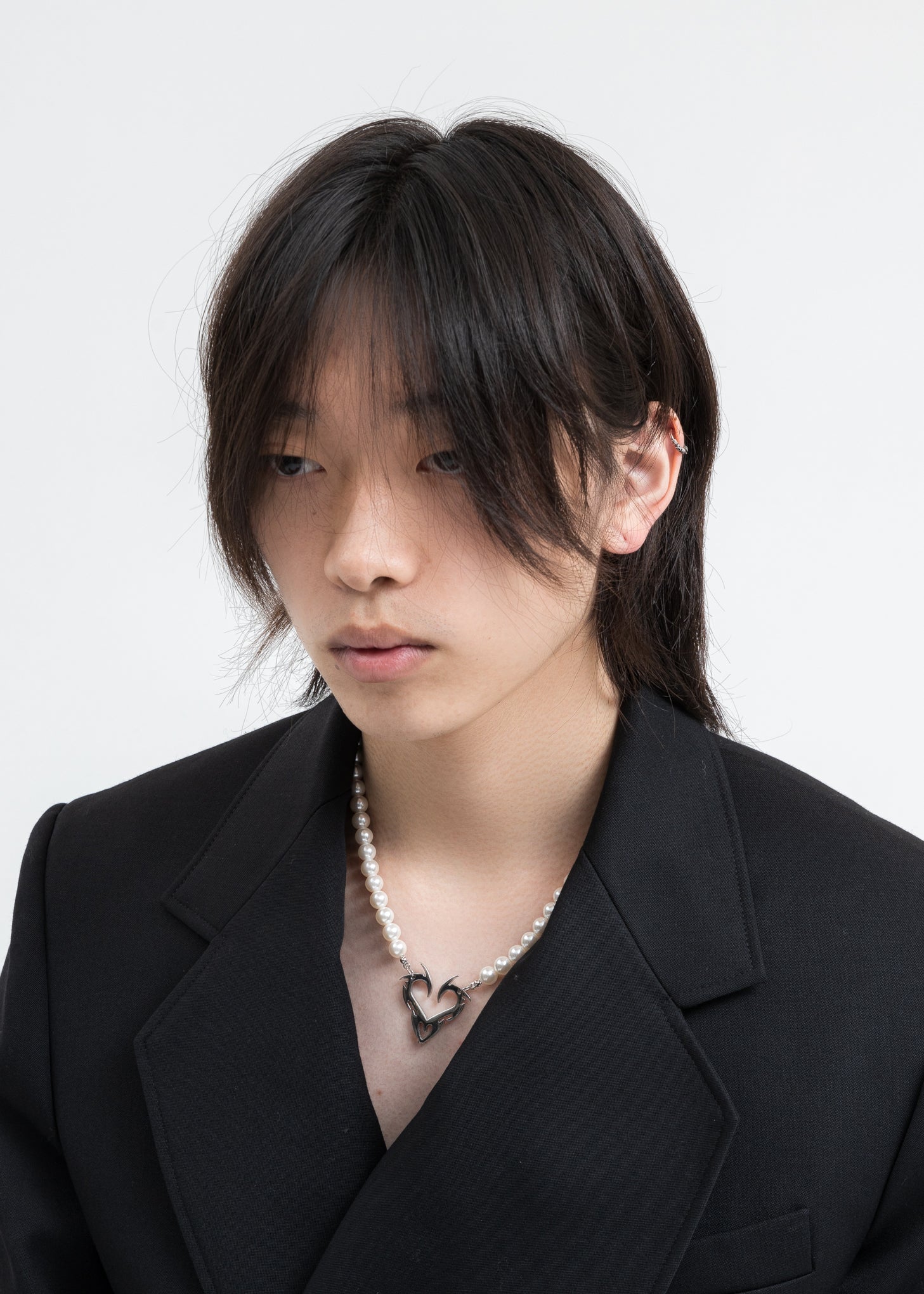 Silver Heart And Pearl Necklace - Image 2